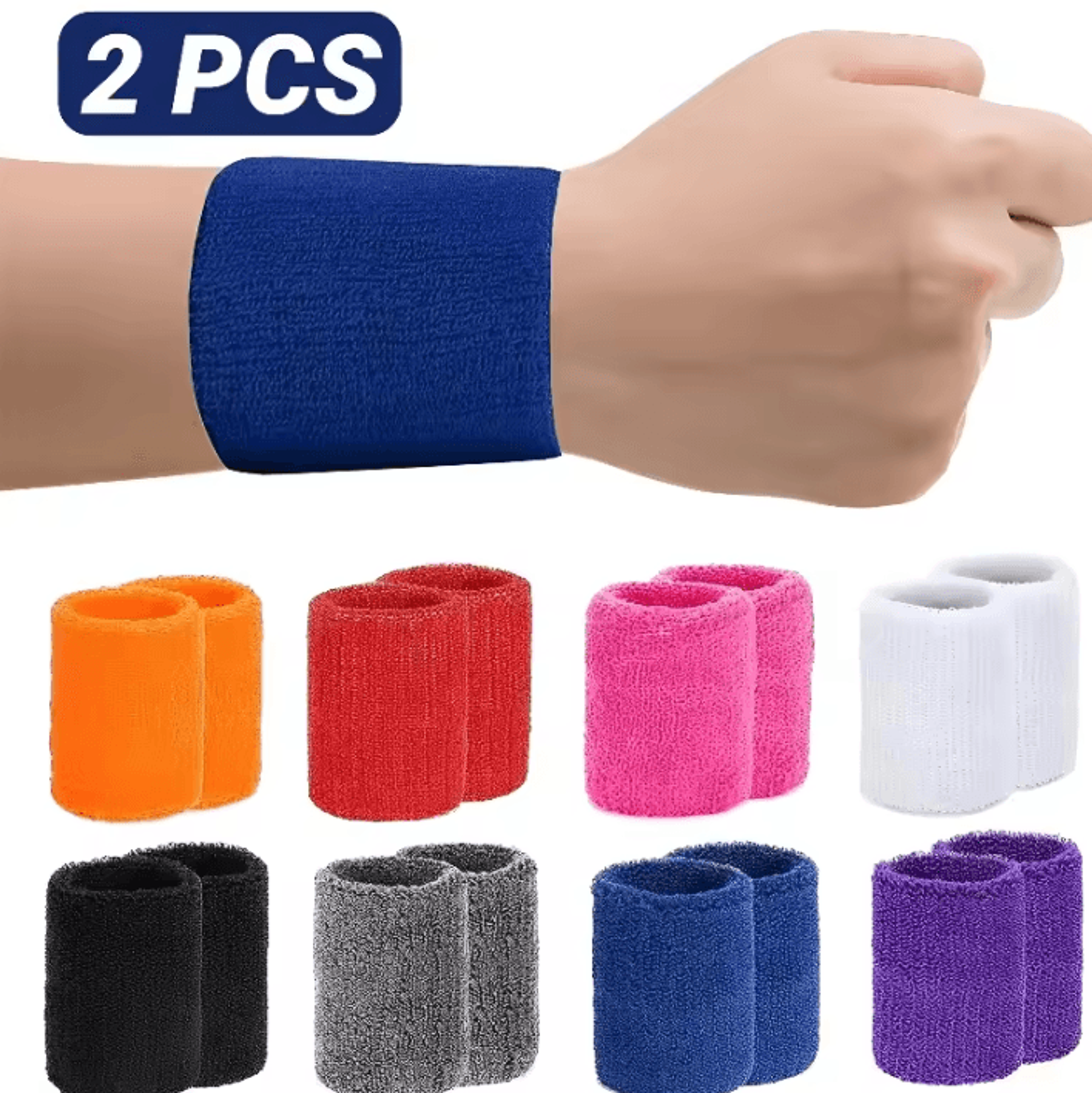 Sports Wrist Sweatbands For Tennis Basketball  Fitness  8 10cm 0