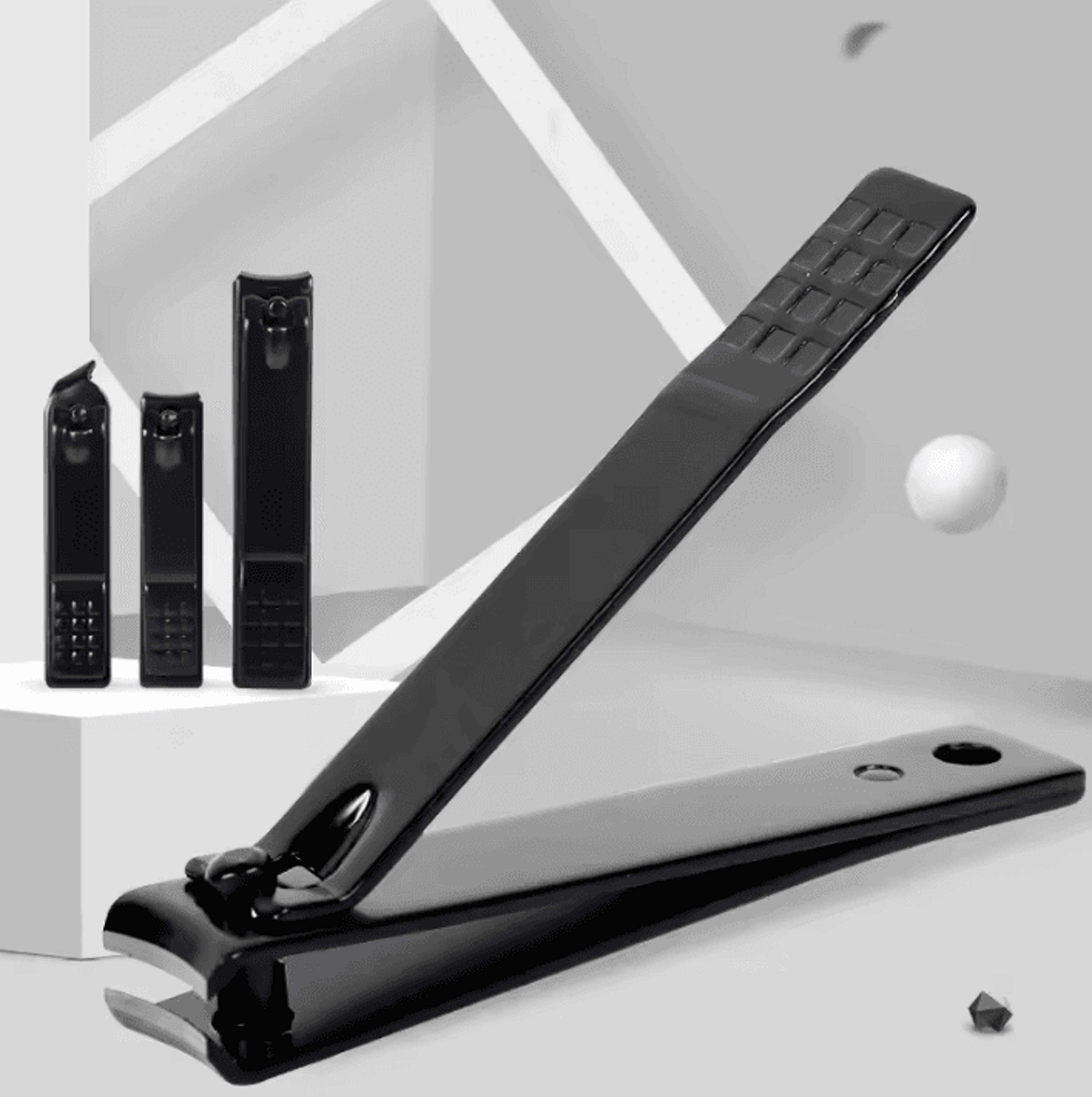 Professional Stainless Steel Black Nail Clippers For Fingernails  Thick Toenails 0