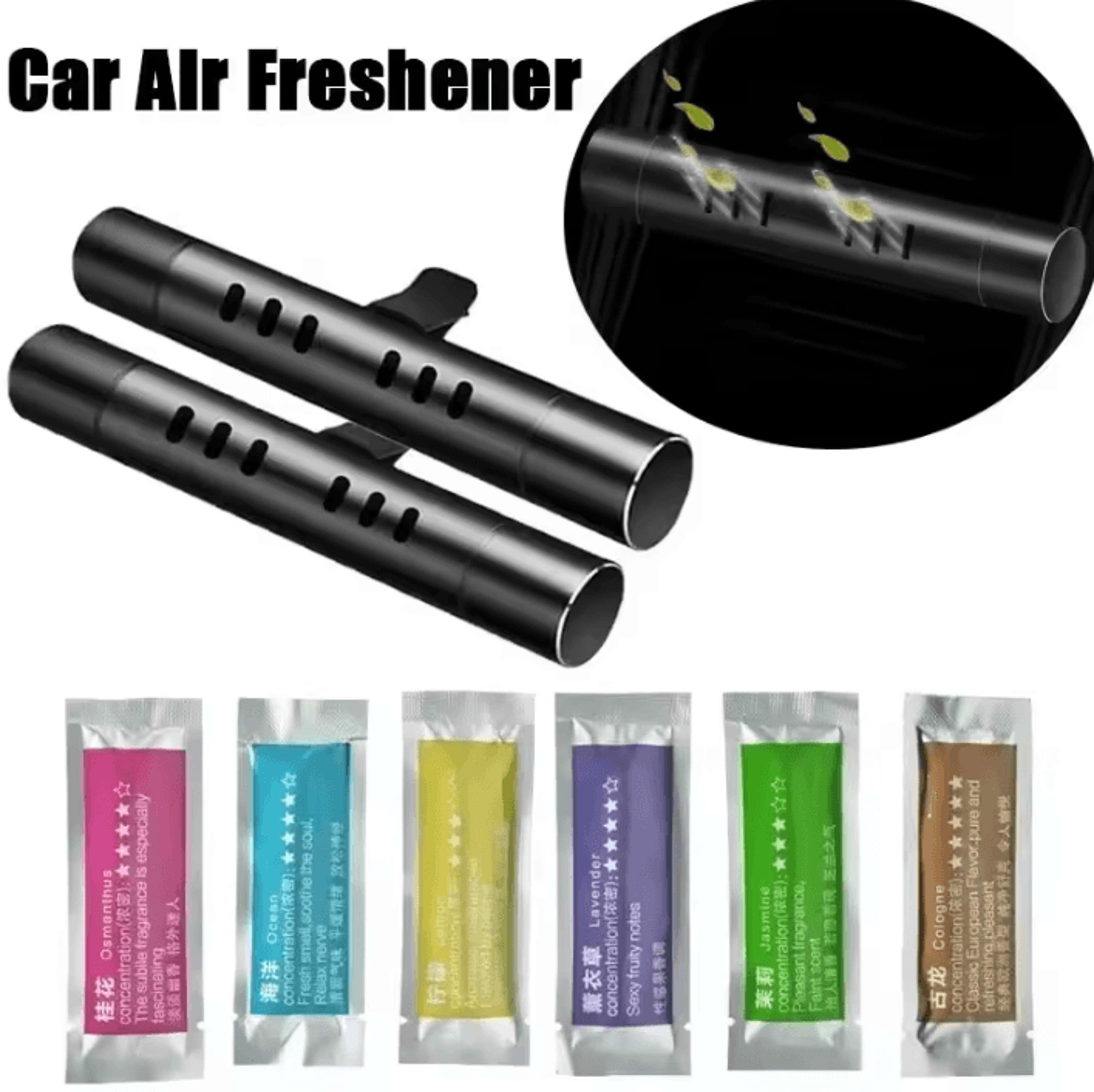 Car Vent Air Freshener Refill Sticks  Solid Perfume For LongLasting Freshness 0