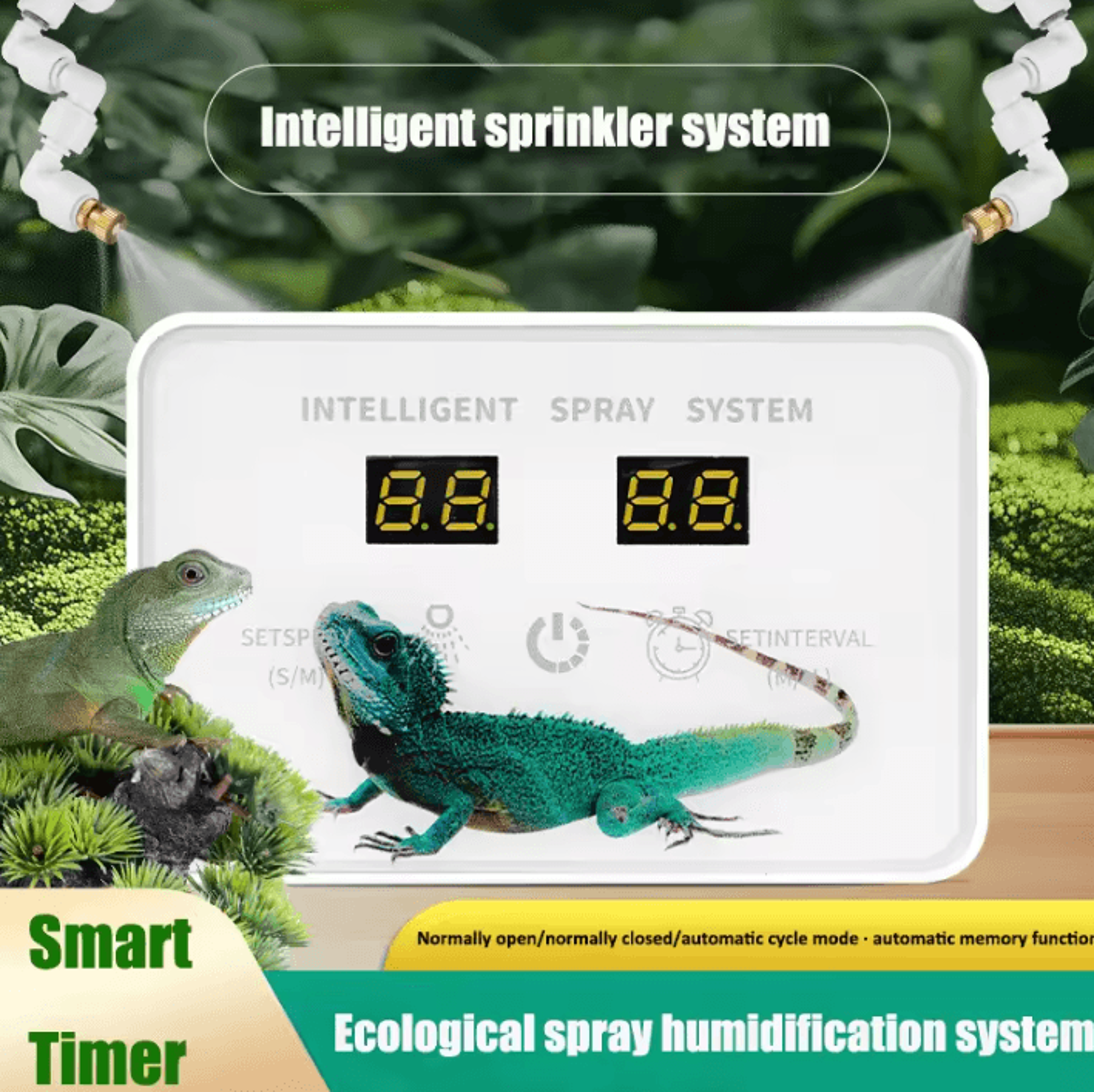 Smart Reptile Misting System  Automatic Fogger  Rainforest Sprinkler Kit With Electronic Timer 0