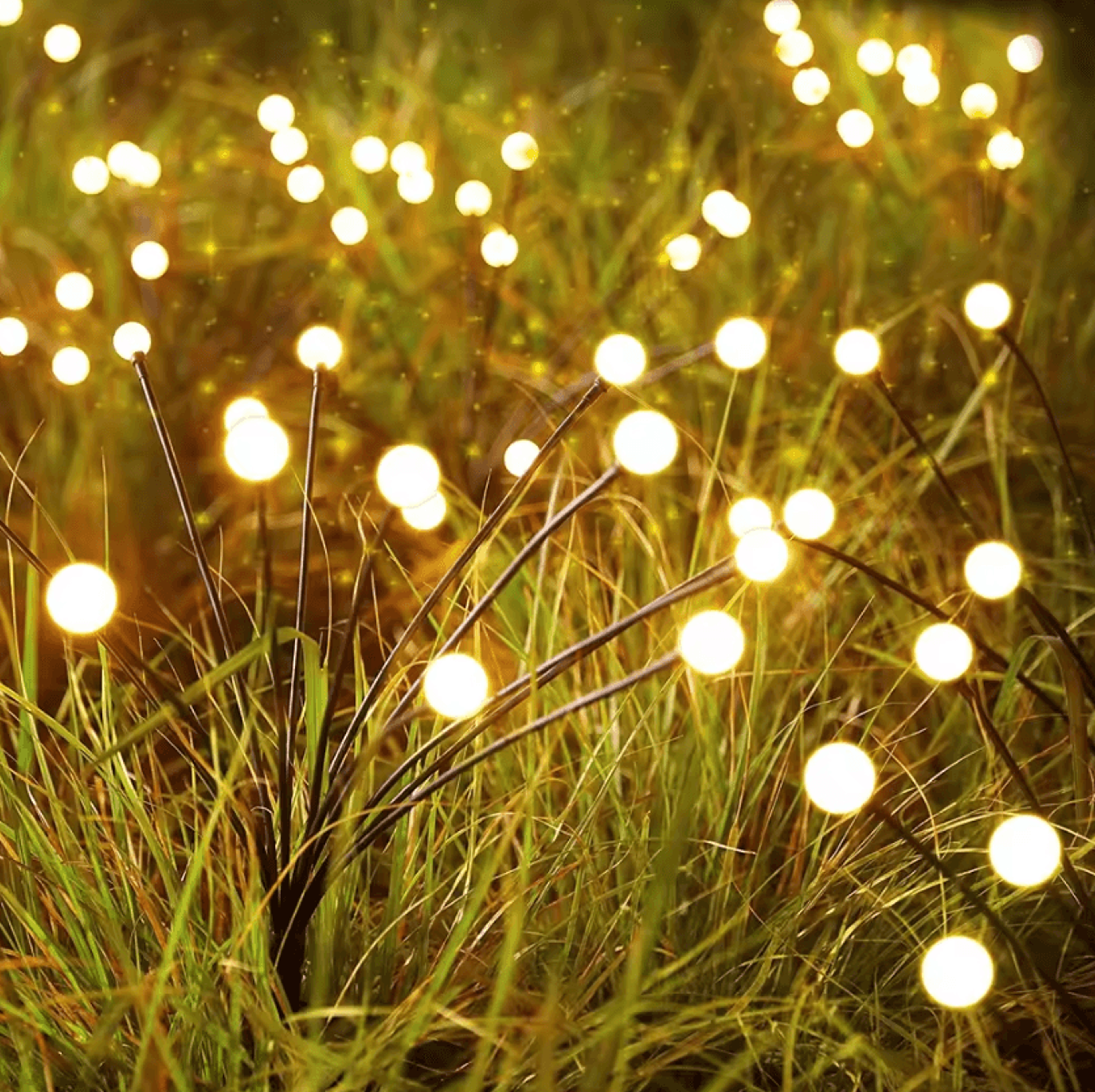 6 LED Solar Firefly Garden Lights  Waterproof Swaying Outdoor Lights For Yard Patio  Pathway 0