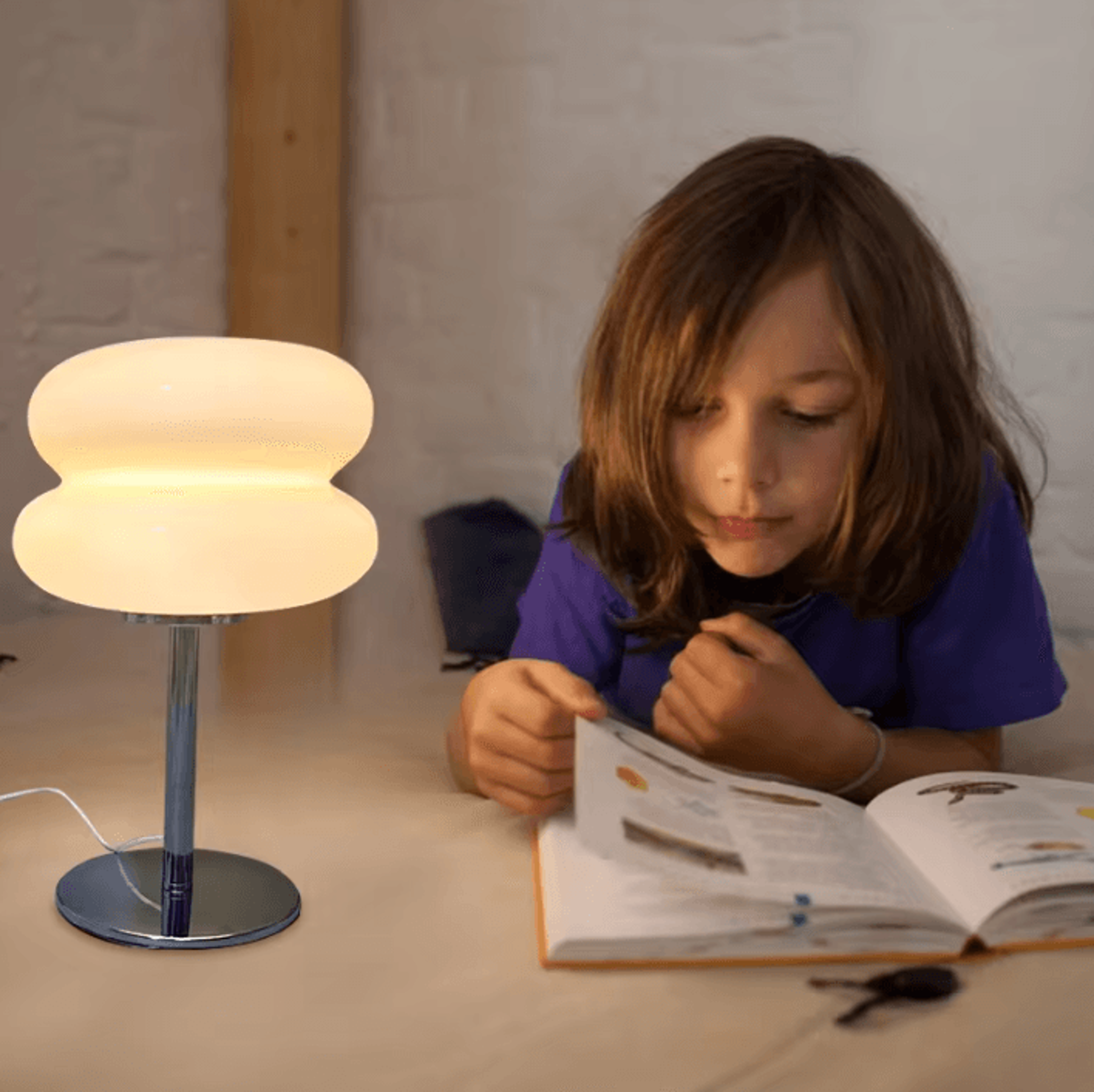 Macaron Glass Bedside Lamp With 3 Color Dimming For Bedroom Decor 1