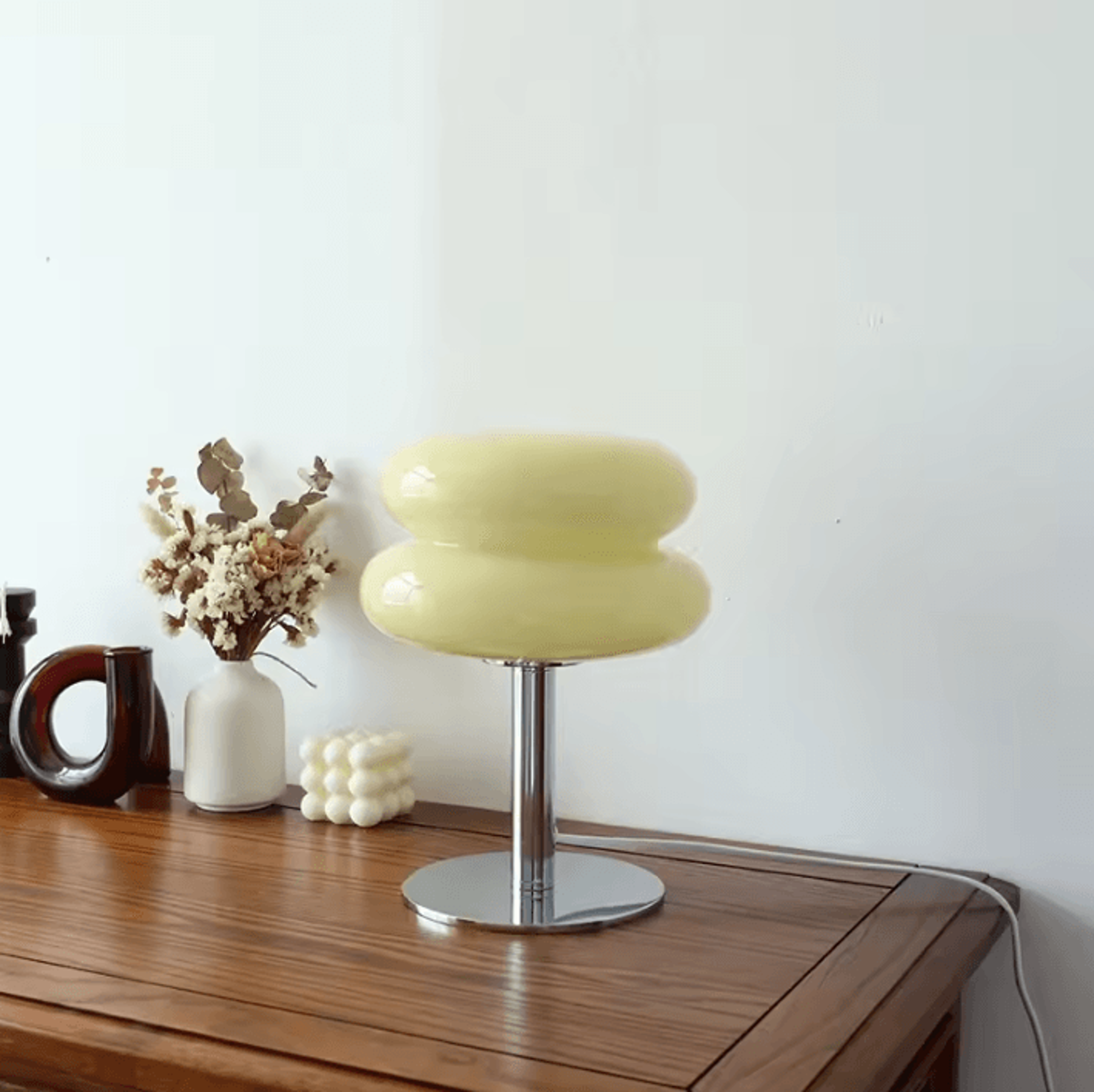 Macaron Glass Bedside Lamp With 3 Color Dimming For Bedroom Decor 3