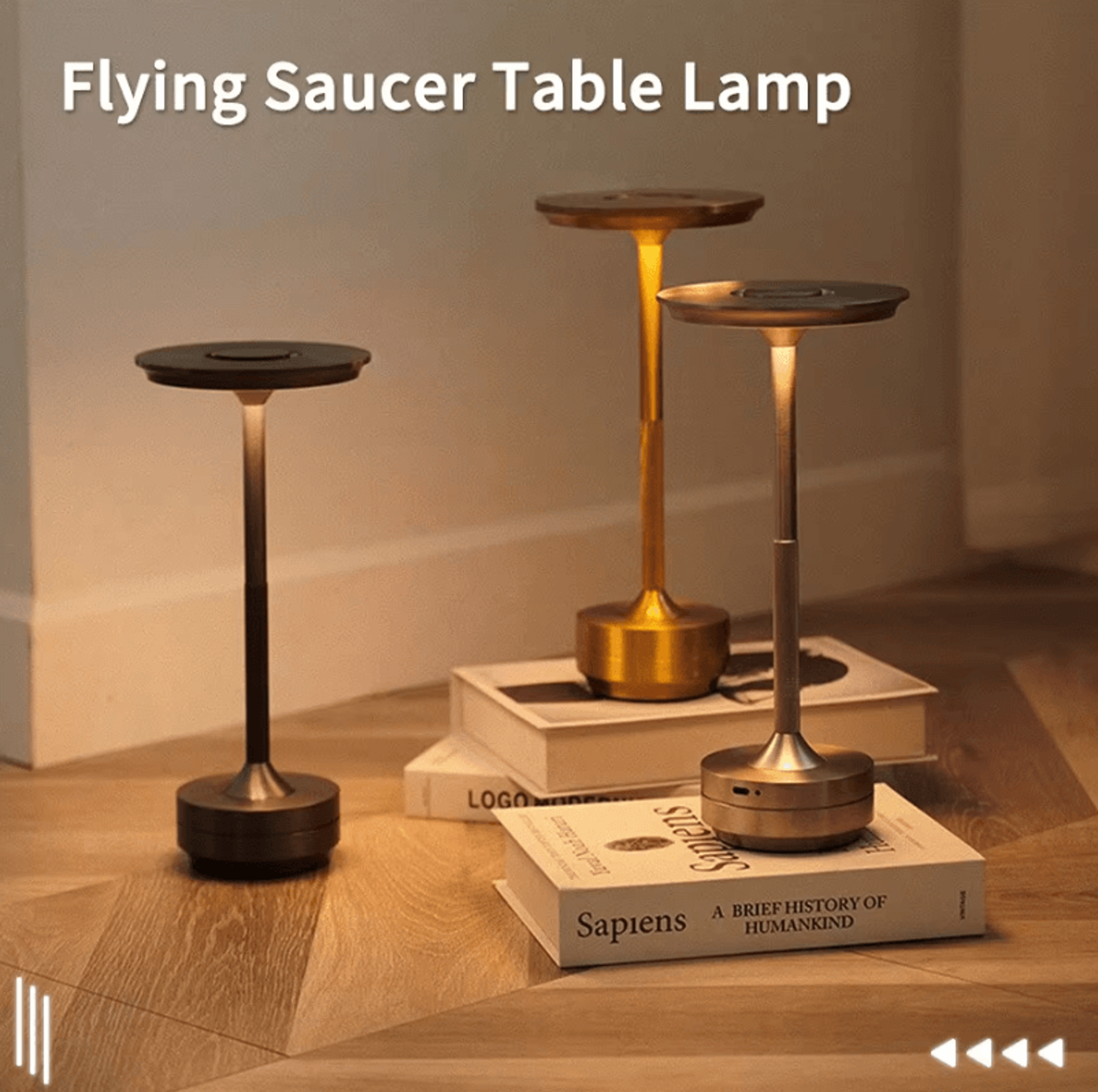 Wireless Rechargeable Touch Table Lamp For Bedroom Desk  Home Decor 0
