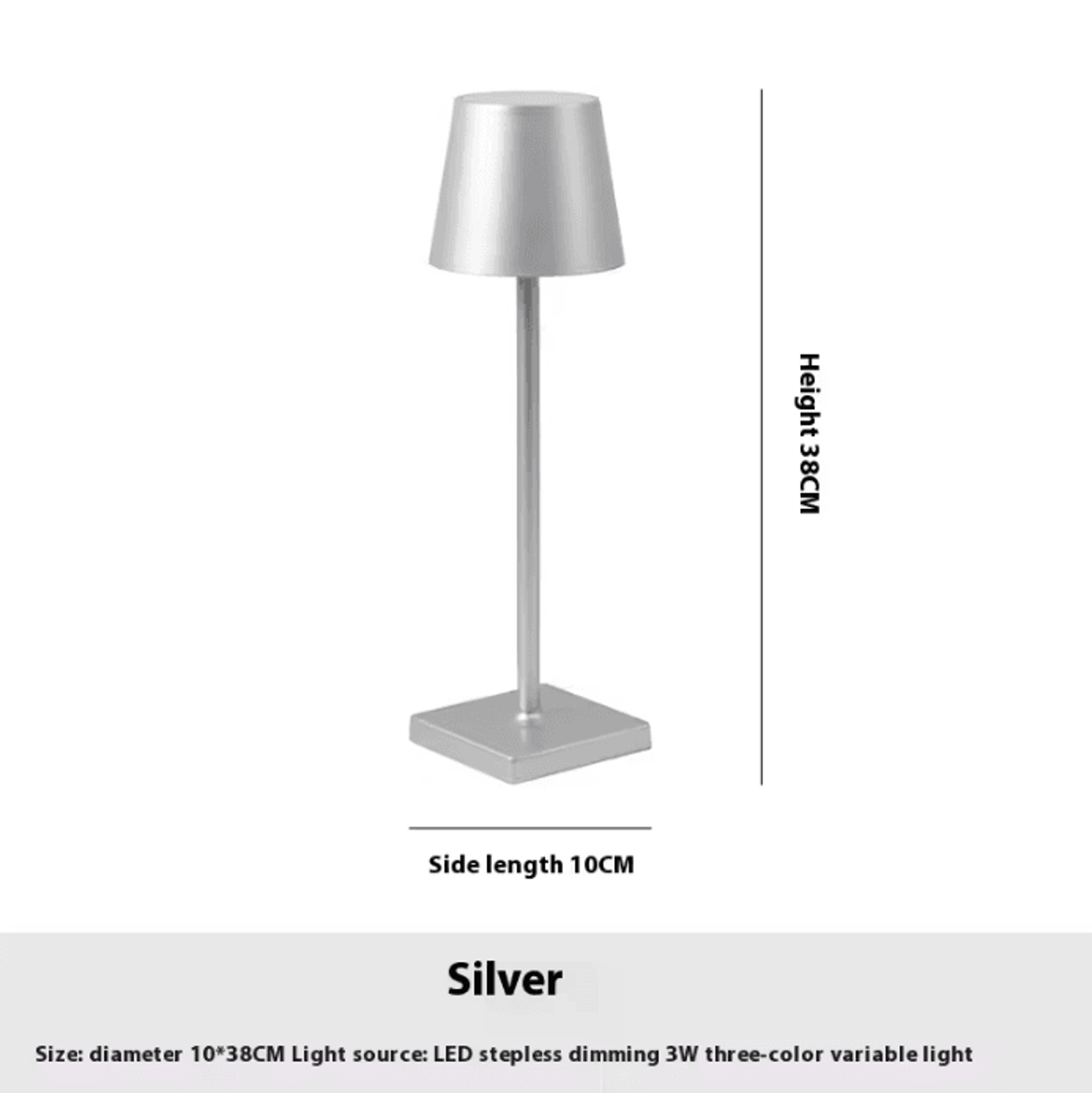Cordless USB Rechargeable Table Lamp With Touch Control For Bedroom Restaurant  Home Decor 5