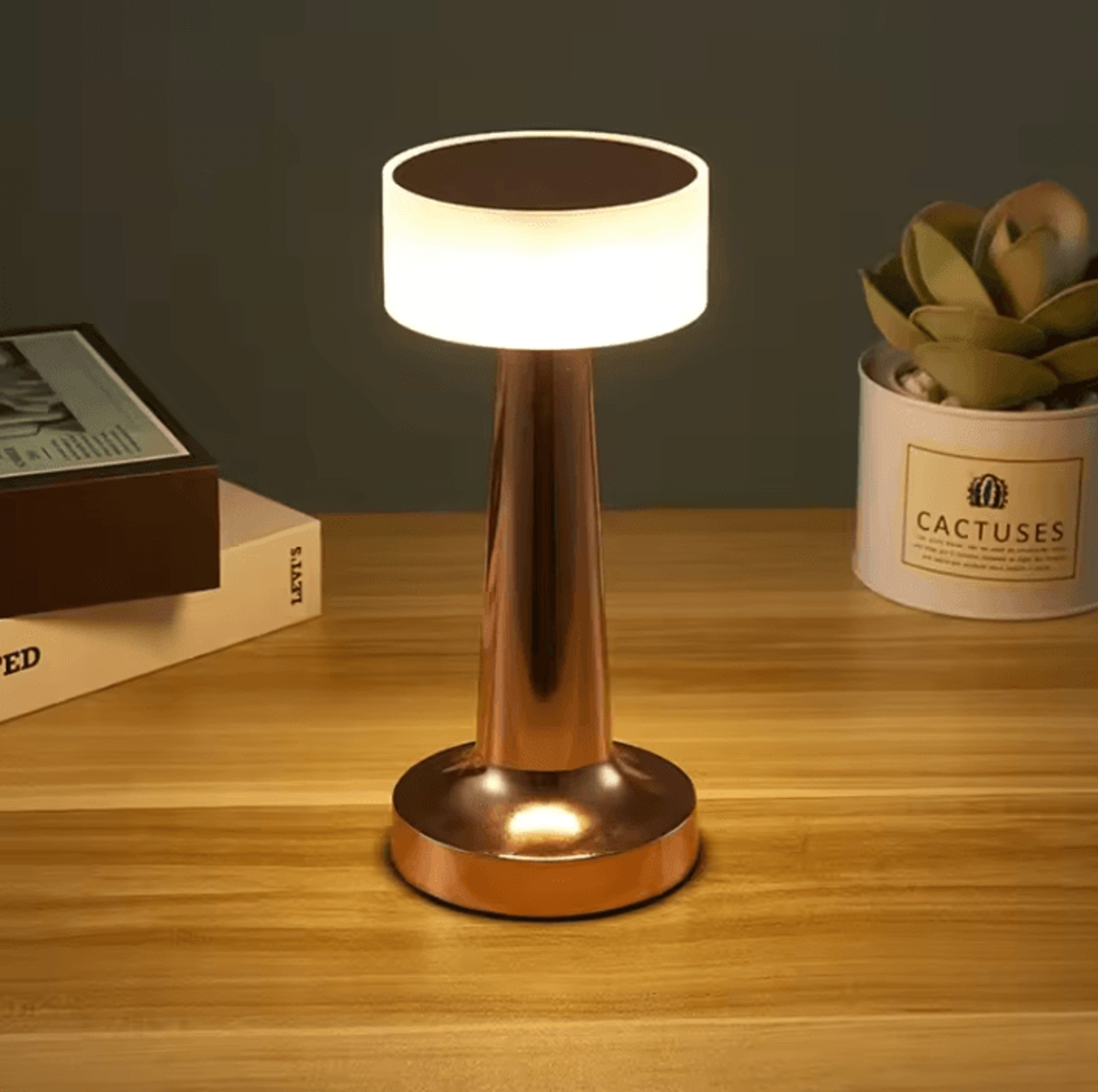 Rechargeable LED Bar Table Lamp With Touch Sensor For Bedroom Cafe  Restaurant 2