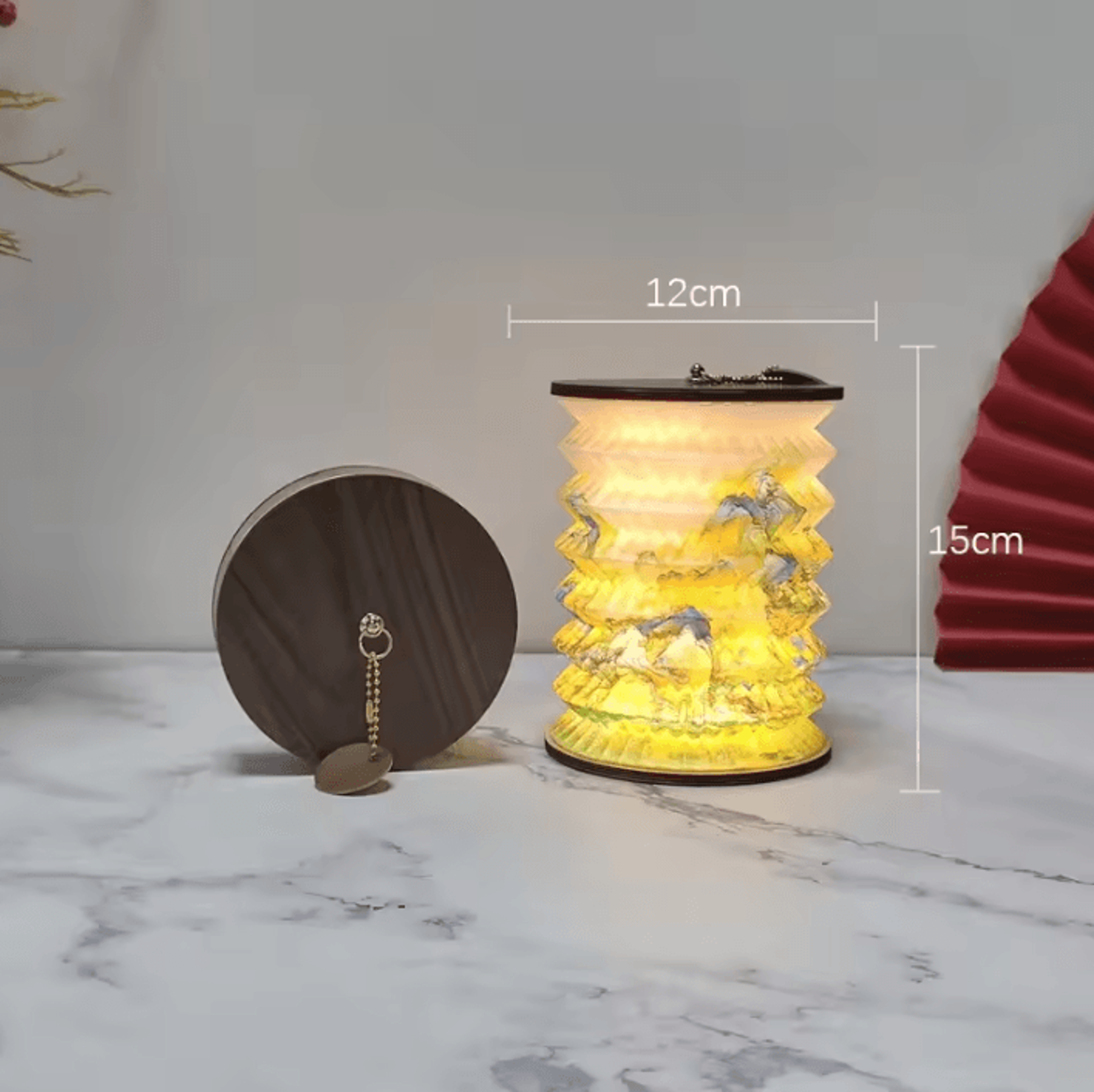 Foldable LED Table Lamp USB Rechargeable Touch Dimmable Lantern For Camping  Bedroom 5