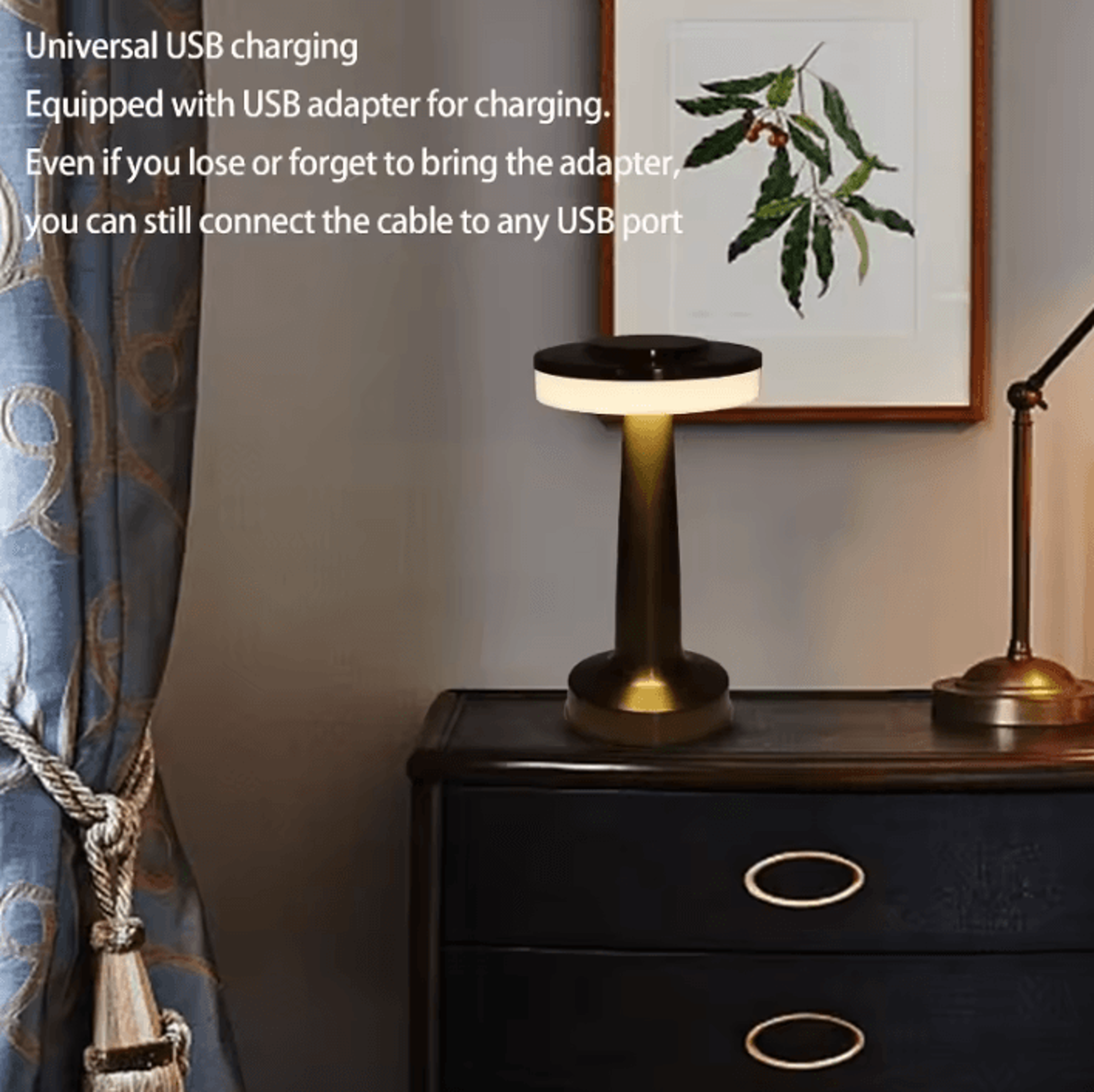 Rechargeable Metal Touch Table Lamp USB Portable Mood Light For Bedroom  Home Decor 1