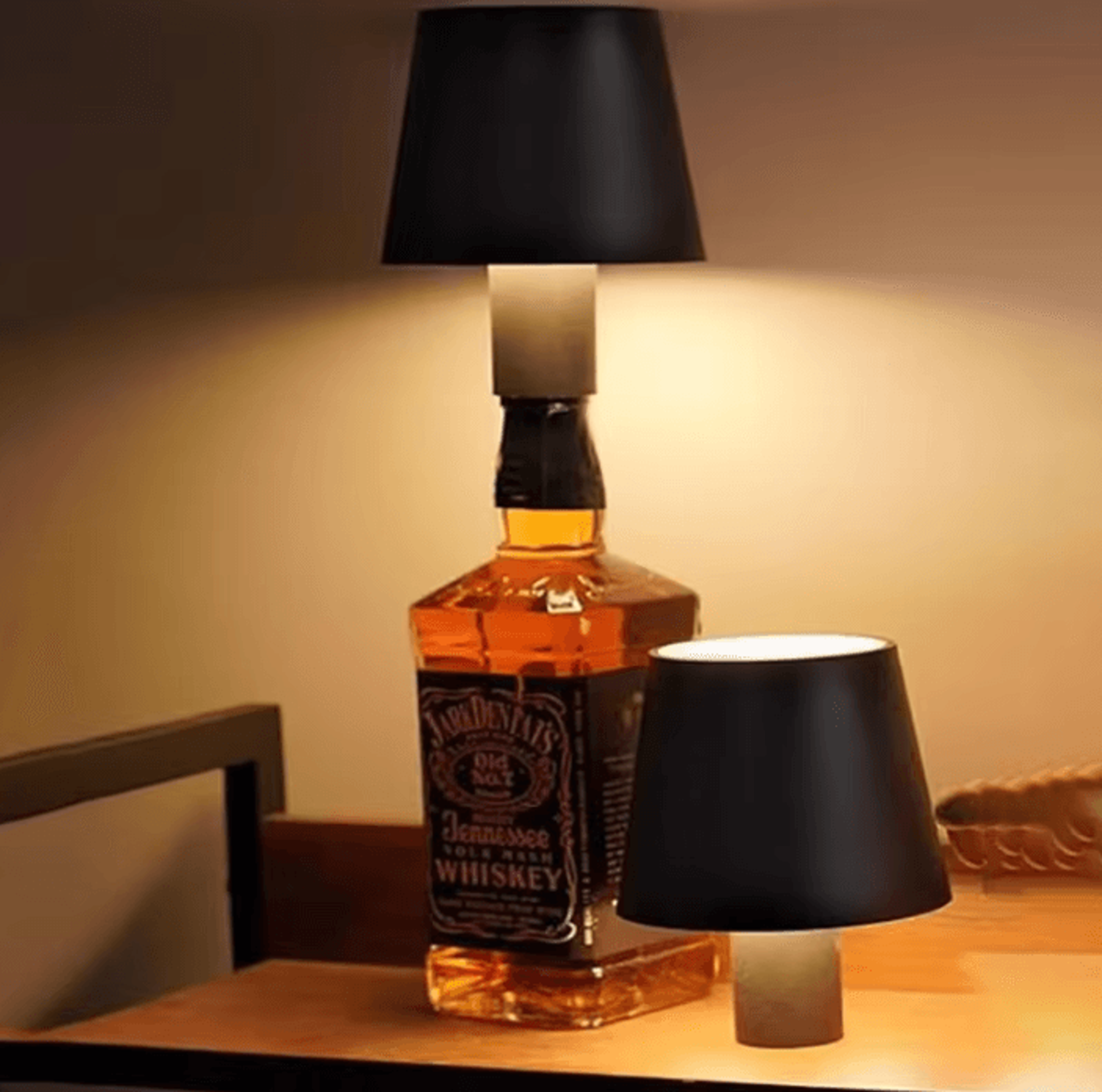 Wireless Bottle LED Table Lamp With Touch Control 3 Color Modes  Stepless Dimming 0