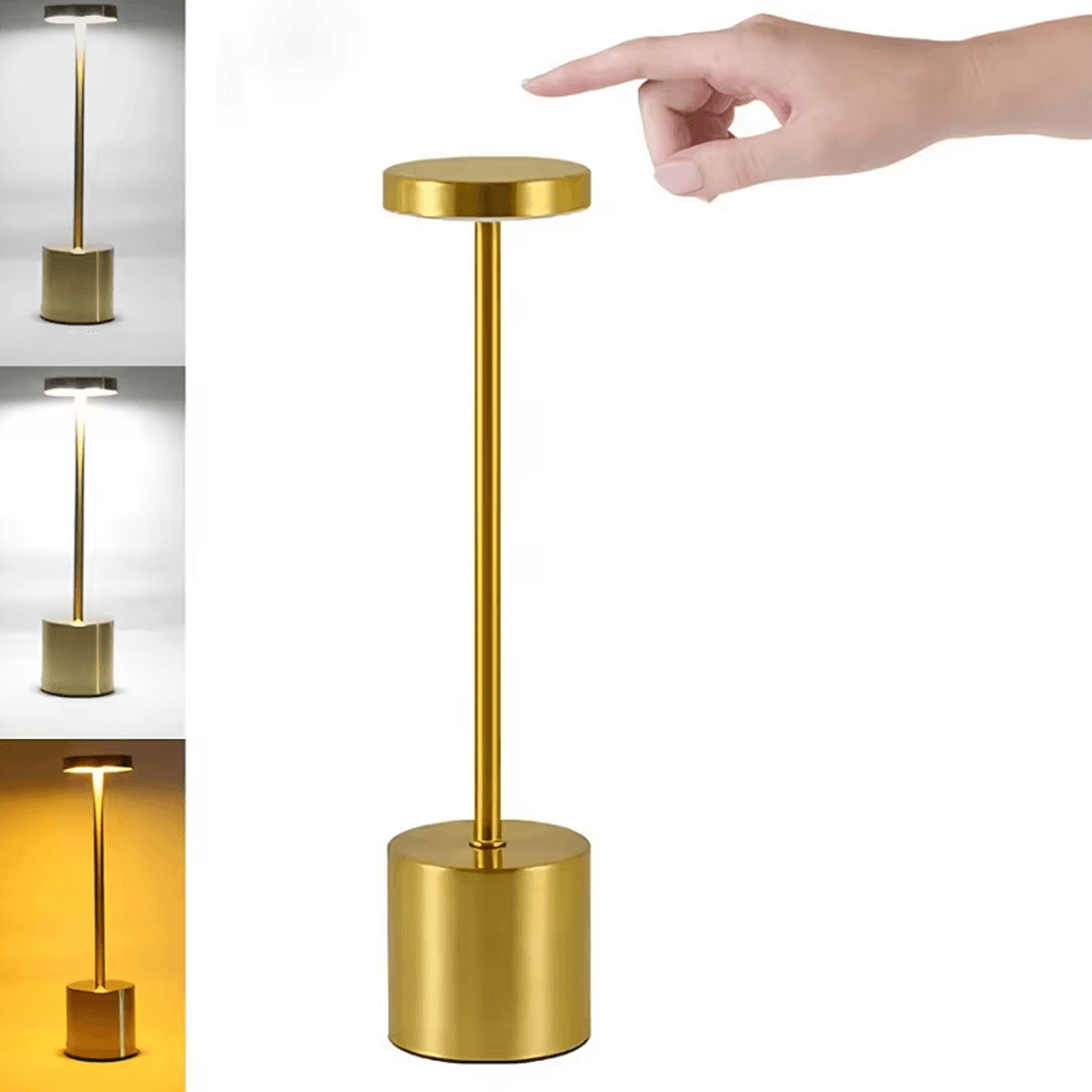 USB Rechargeable Touch Sensor LED Table Lamp With Stepless Dimming For Bedroom  Reading 4