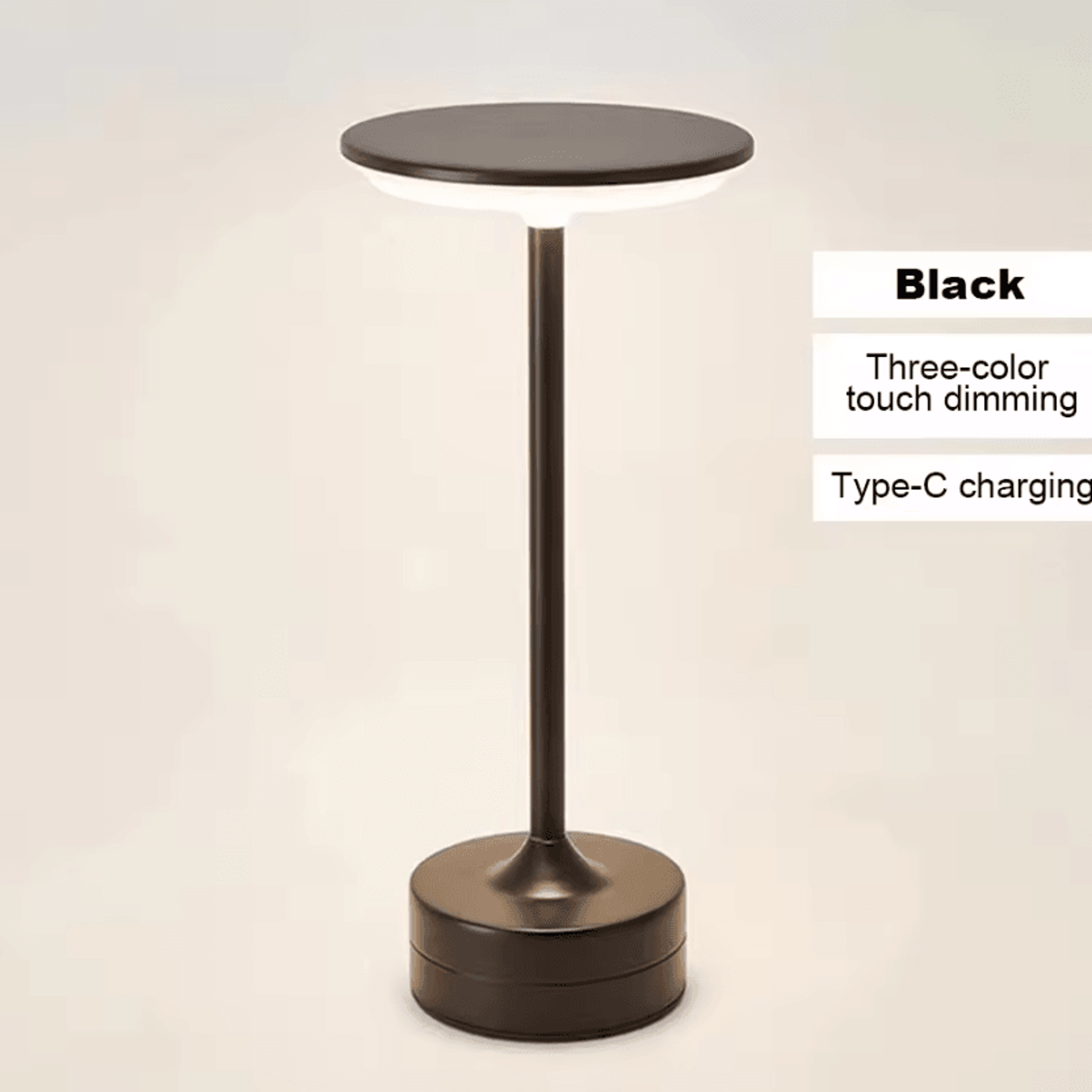 USB Rechargeable Touch Sensor LED Table Lamp With Stepless Dimming For Bedroom  Reading 7