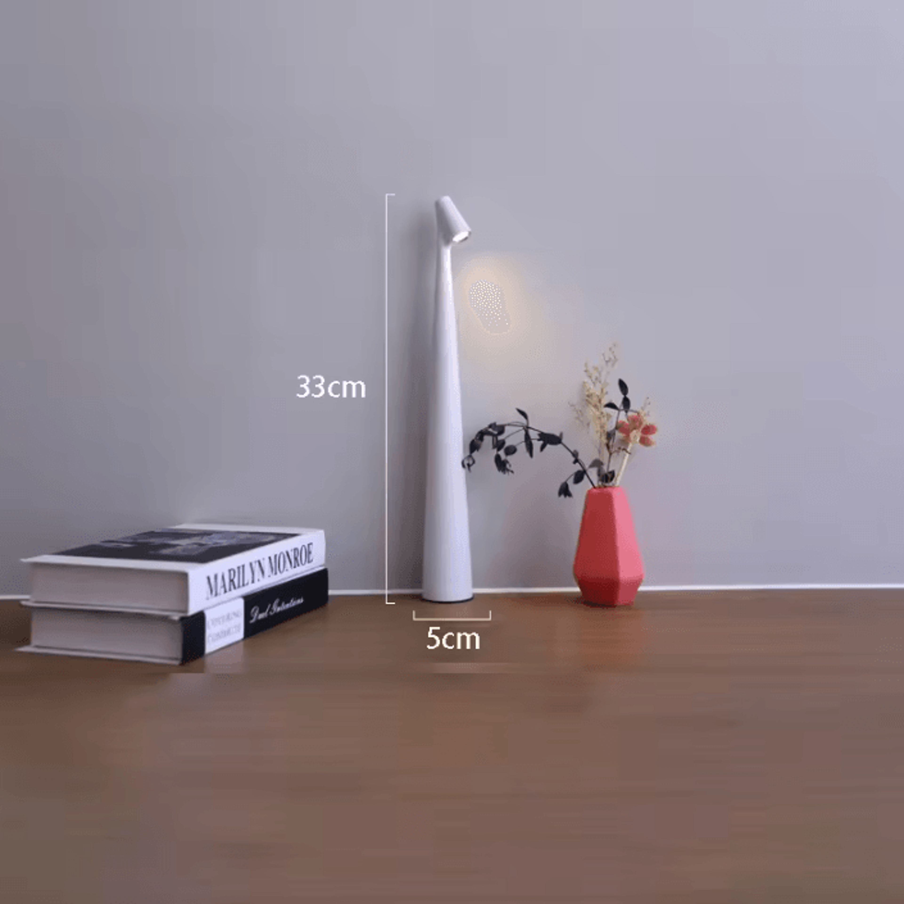 Minimalist Rechargeable LED Desk Lamp Touch Dimmable Bedside Table Light 3