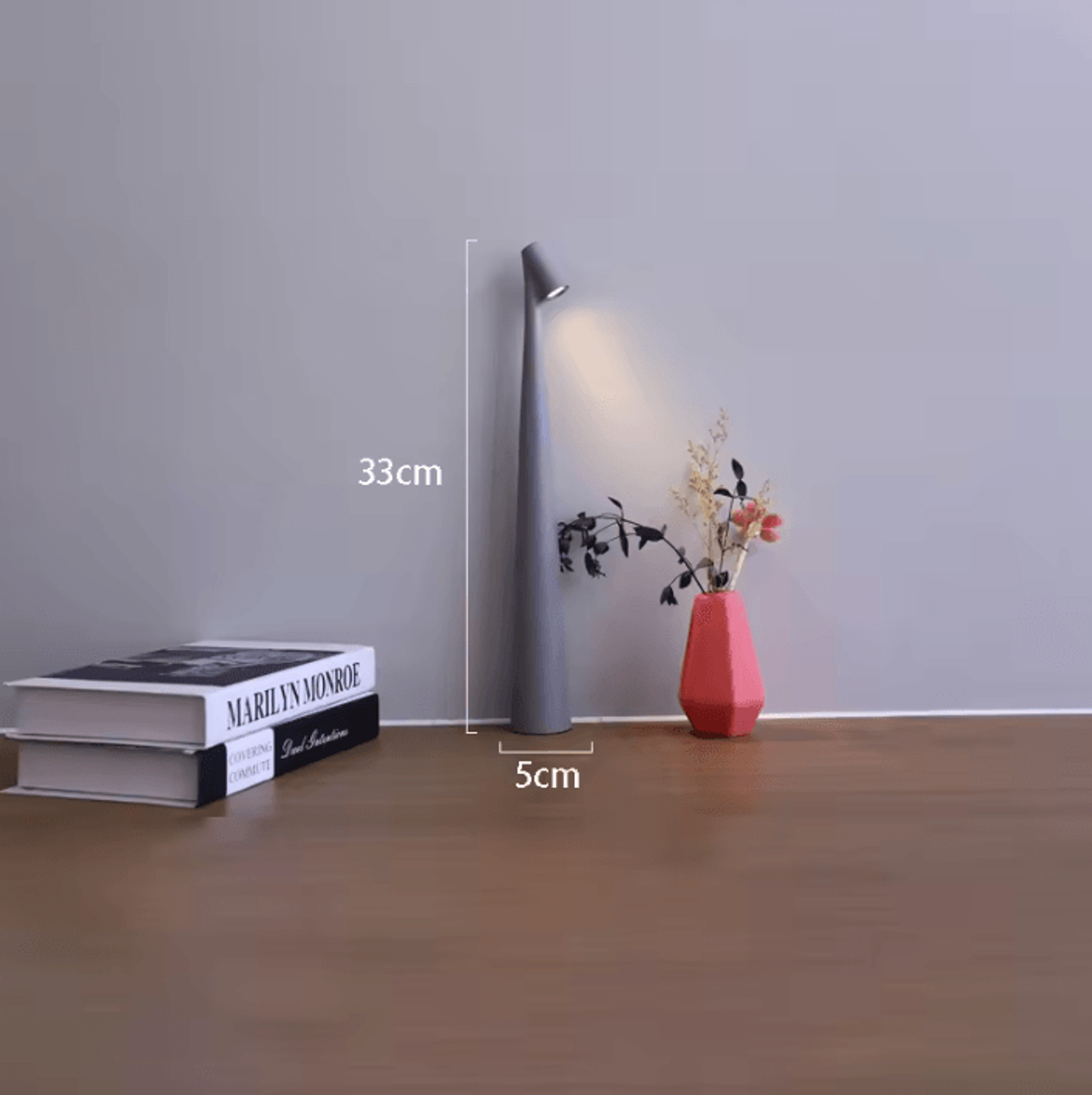 Minimalist Rechargeable LED Desk Lamp Touch Dimmable Bedside Table Light 6