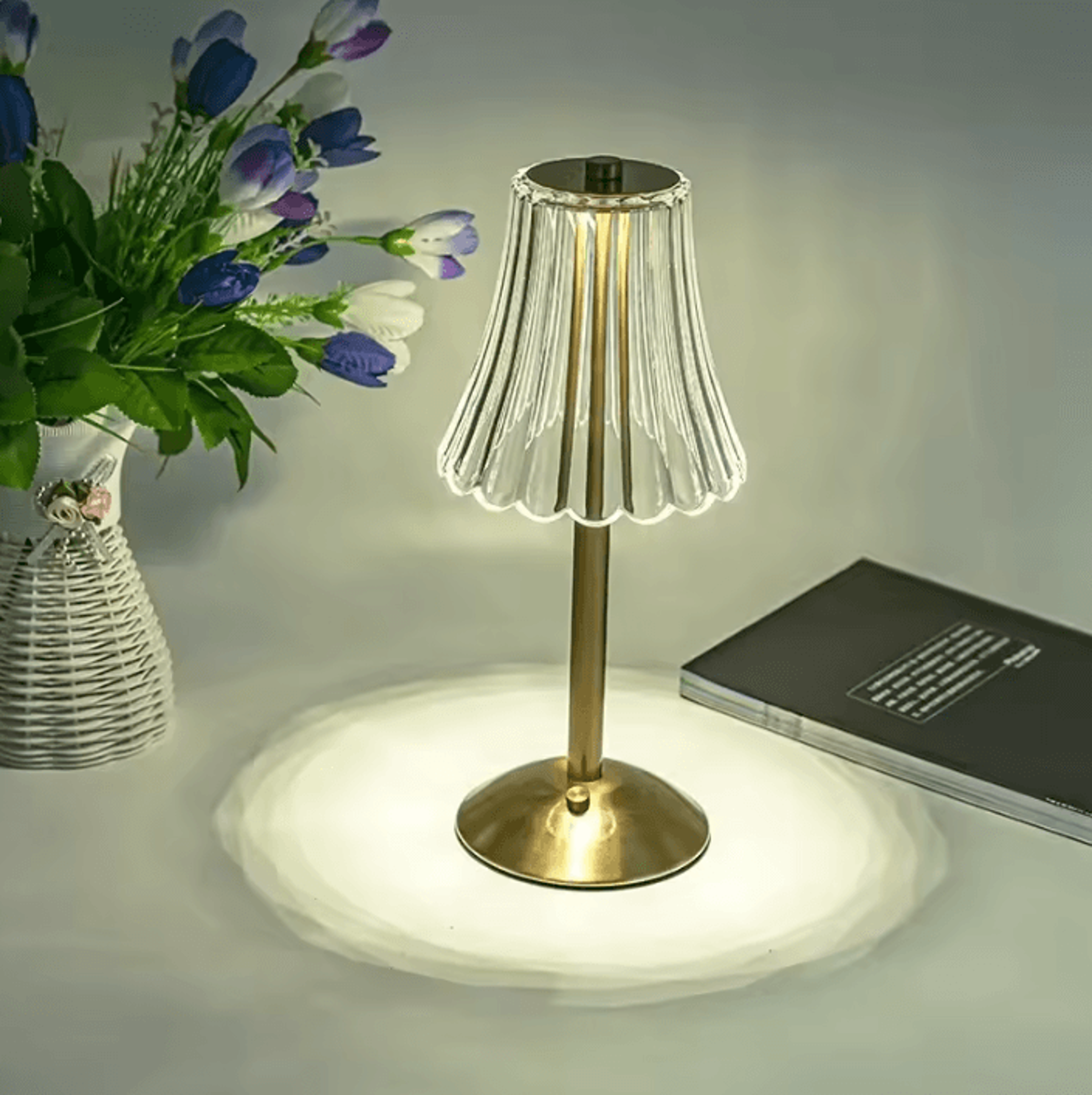 Rechargeable Wireless Touch Table Lamp Portable LED Bedside  Restaurant Light 2