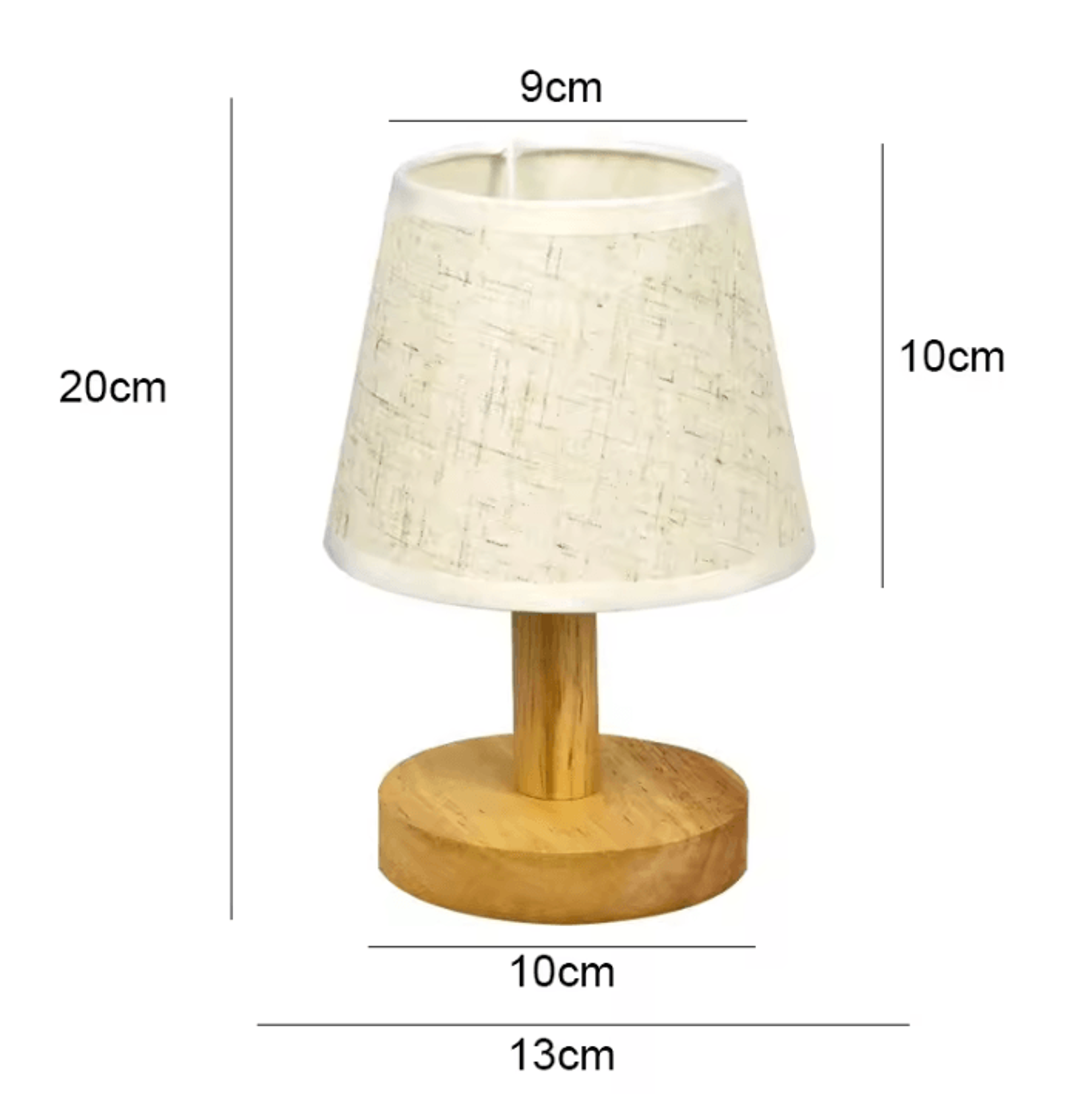 Retro LED Table Lamp USB Powered Linen Bedside Desk Light 4