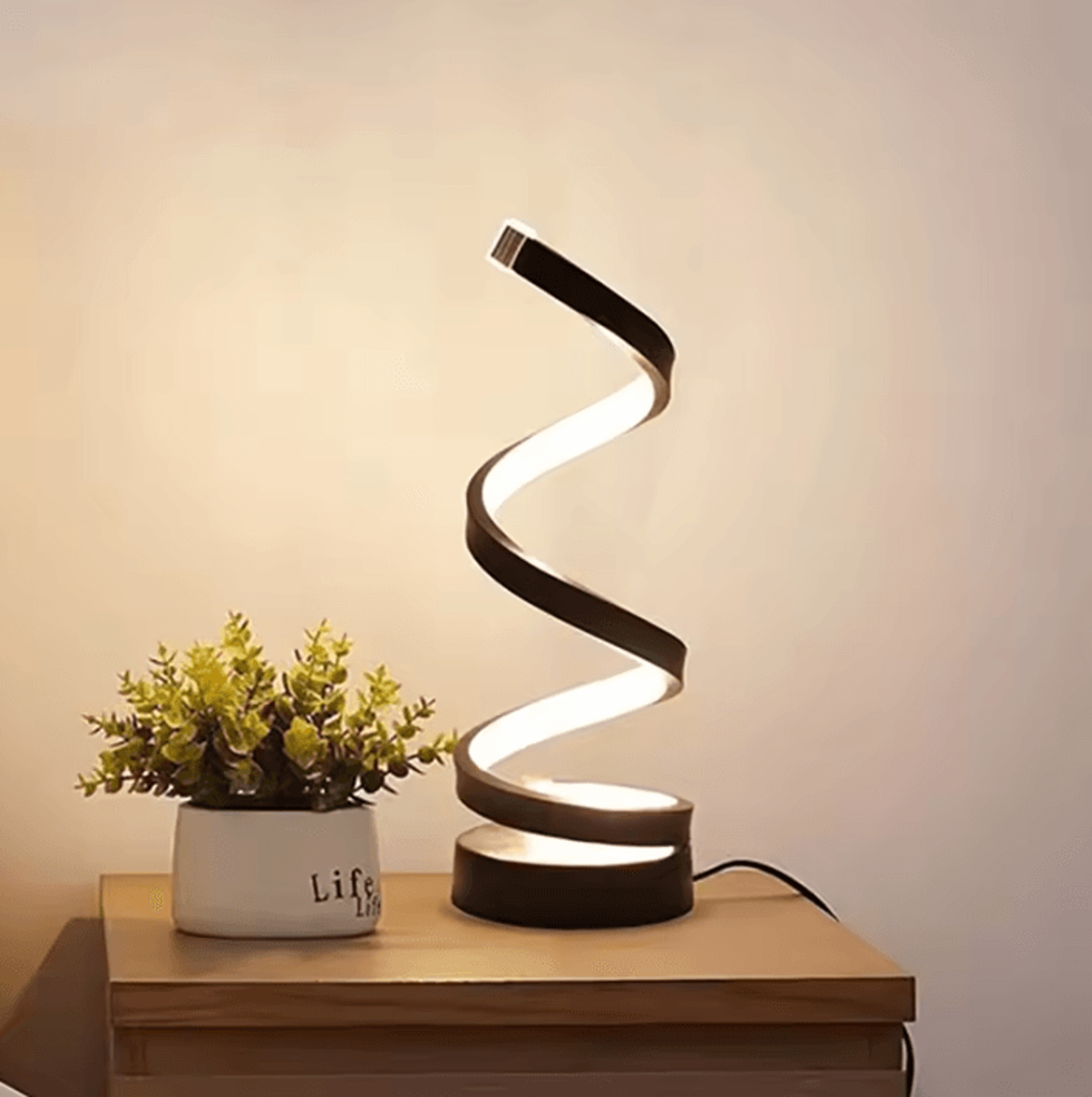 Modern Spiral LED Table Lamp Dimmable Bedside Night Light 4