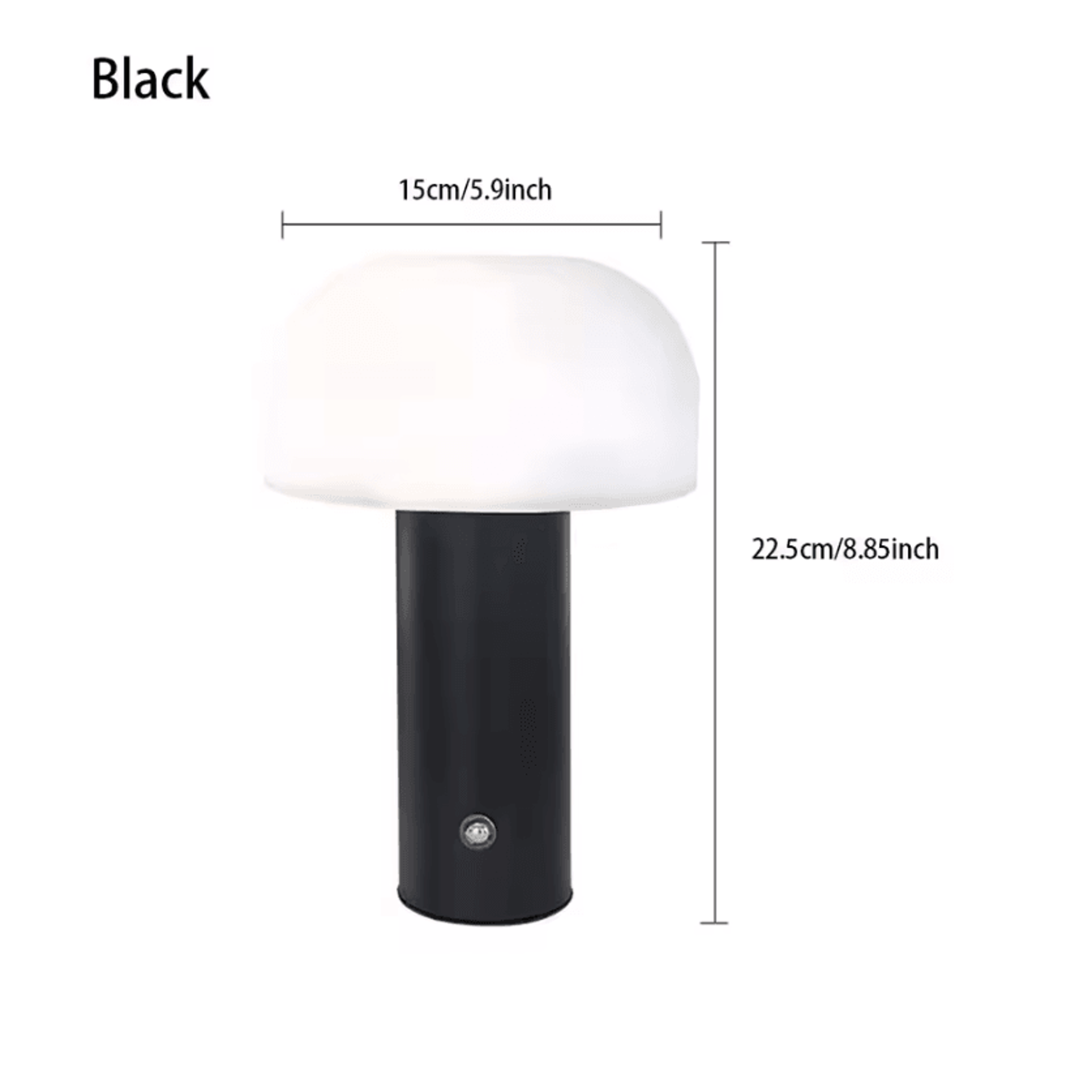 Rechargeable Mushroom LED Table Lamp 3 Color Dimmable Bedside Night Light 5