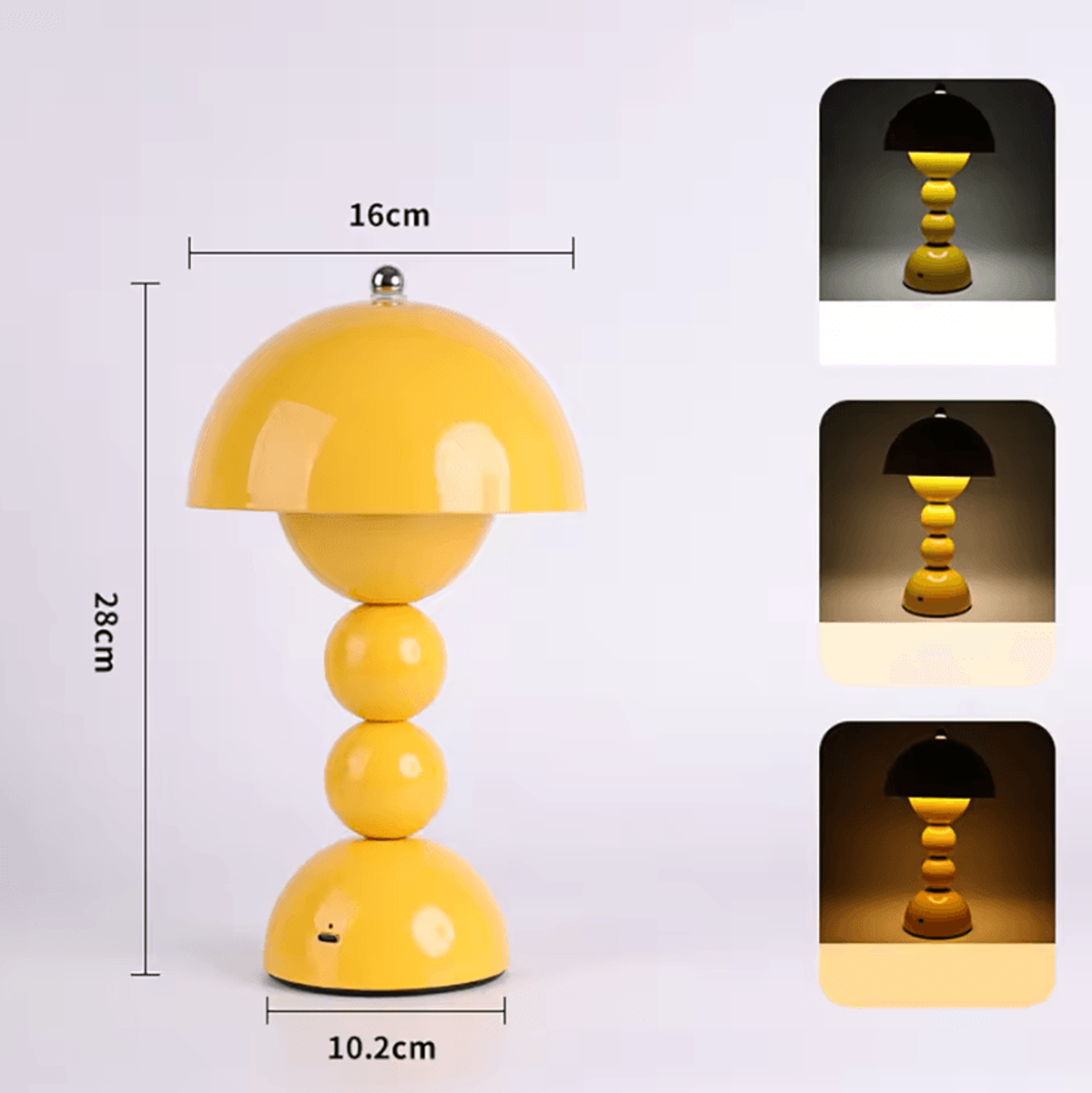Nordic LED Table Lamp Touch Control 3 Color Stepless Dimmable Desk Light 2