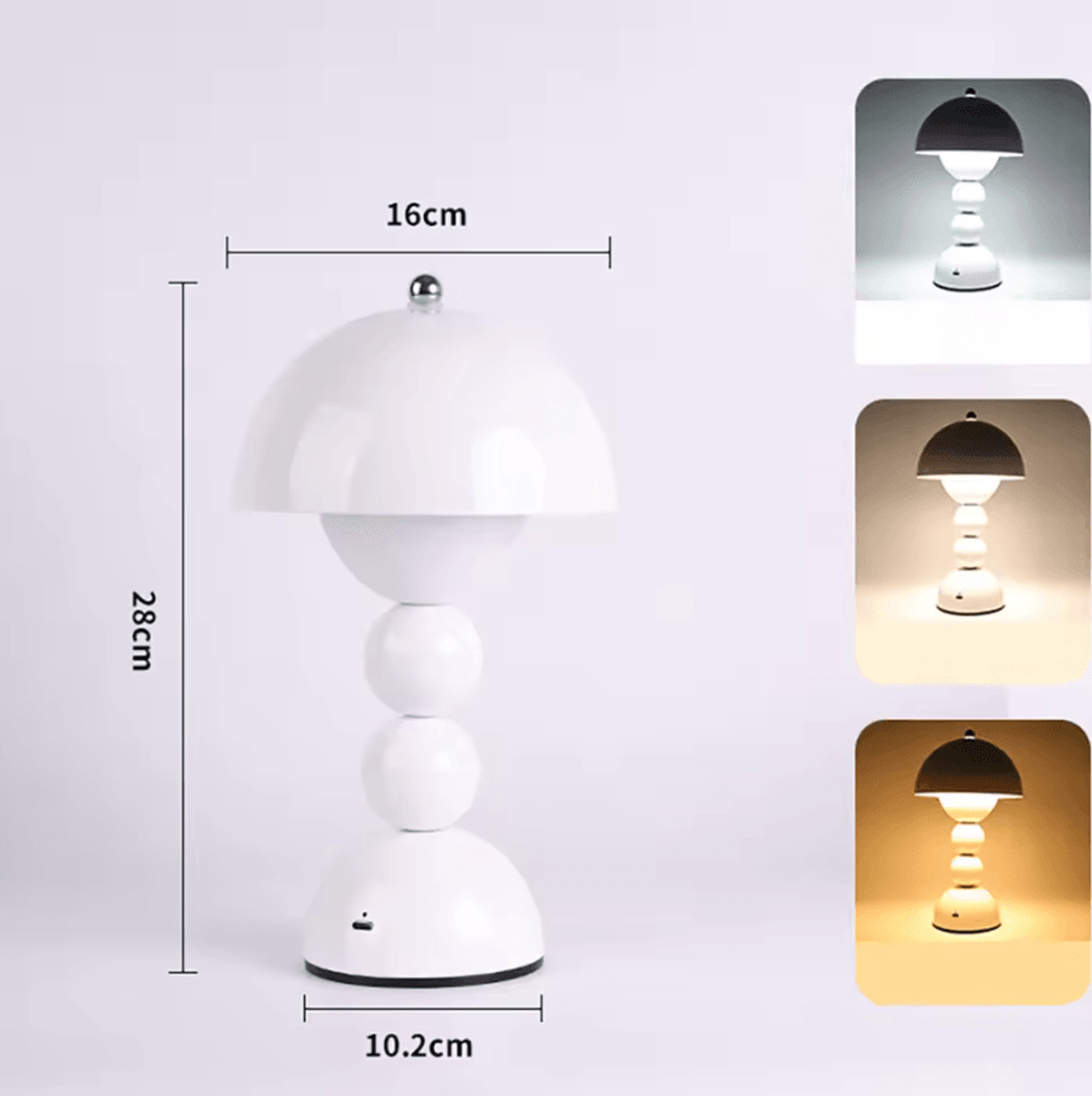 Nordic LED Table Lamp Touch Control 3 Color Stepless Dimmable Desk Light 3