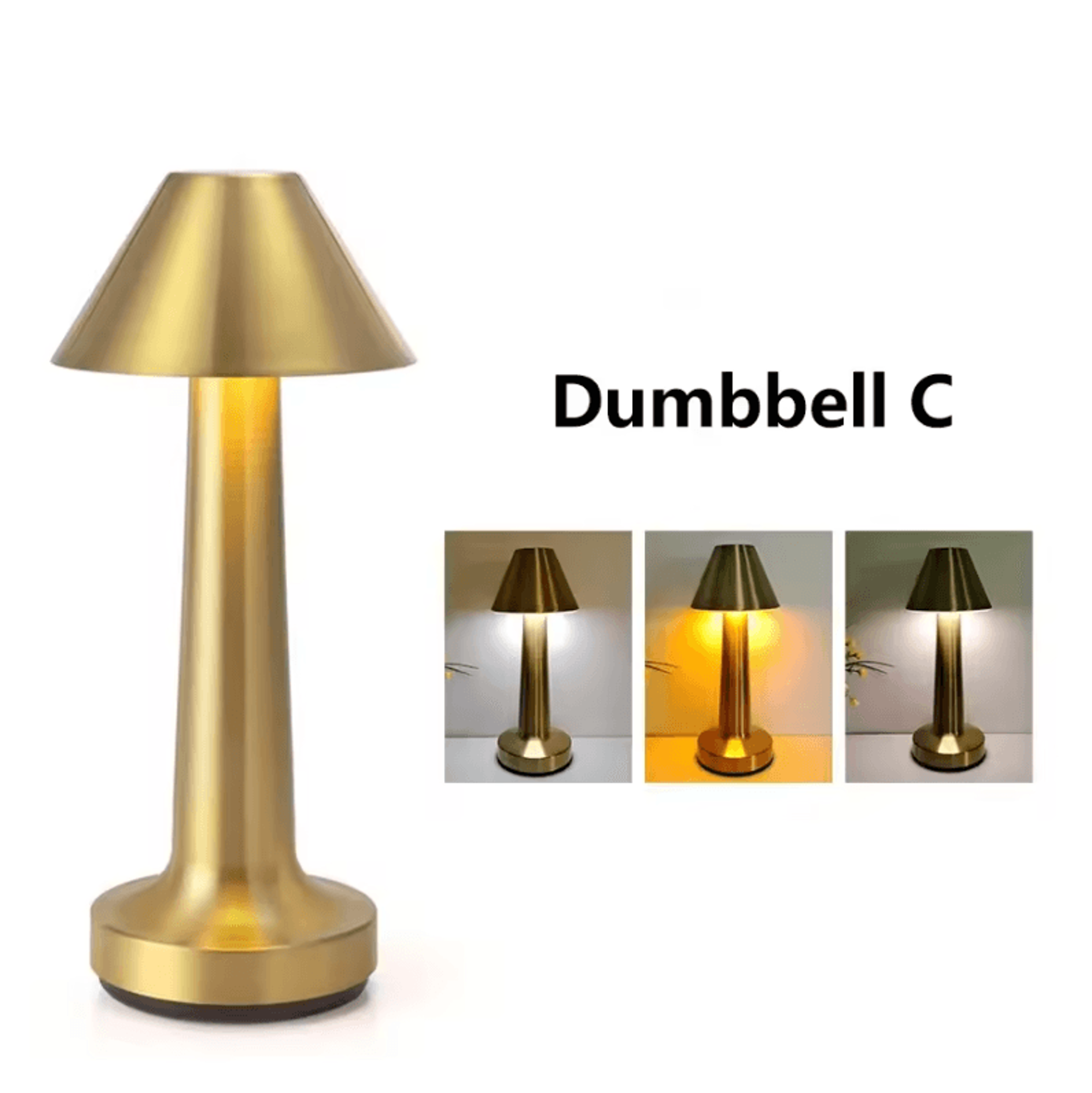 Rechargeable Metal LED Table Lamp Touch Control Decorative Desk Light 4