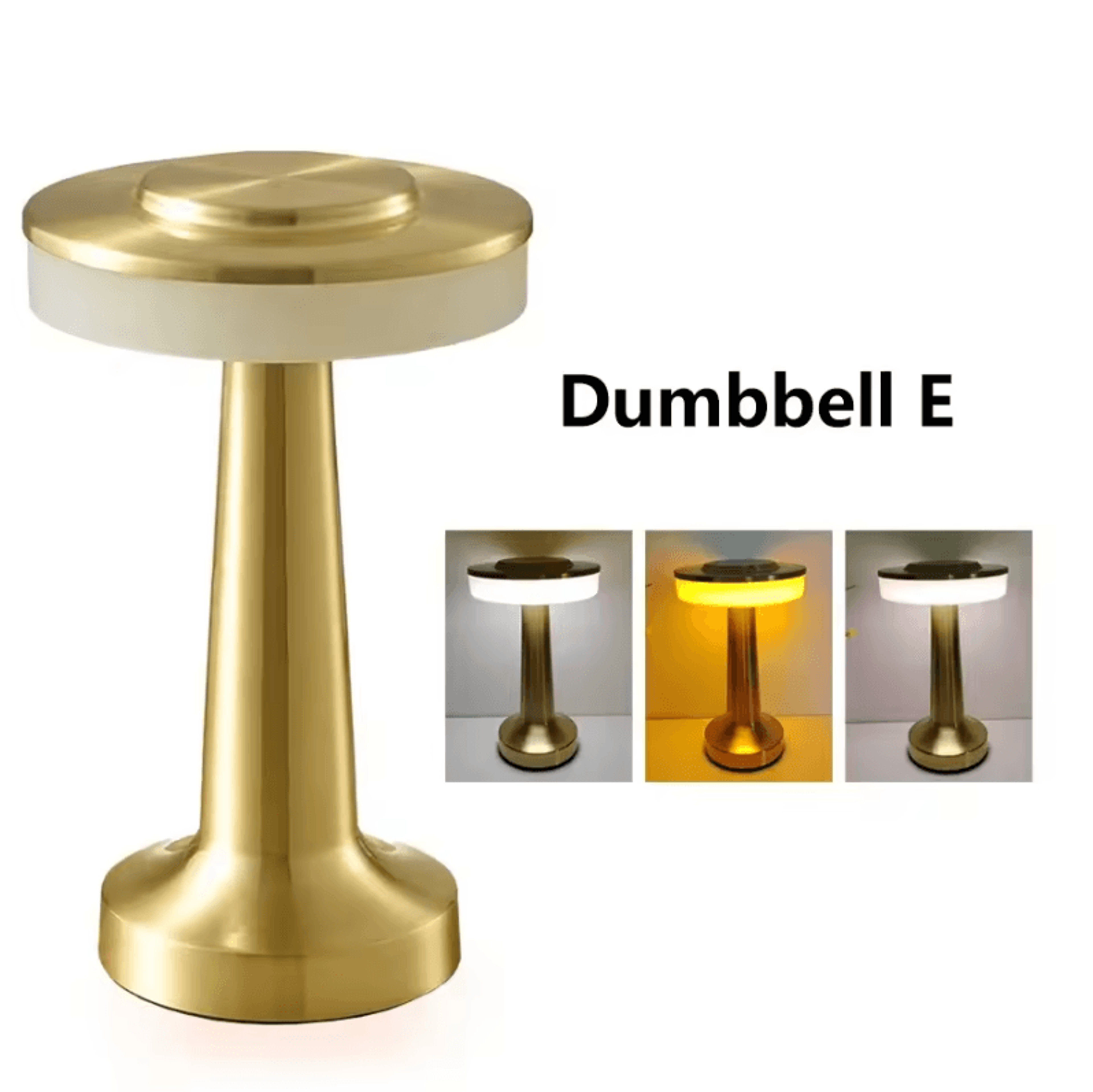 Rechargeable Metal LED Table Lamp Touch Control Decorative Desk Light 5