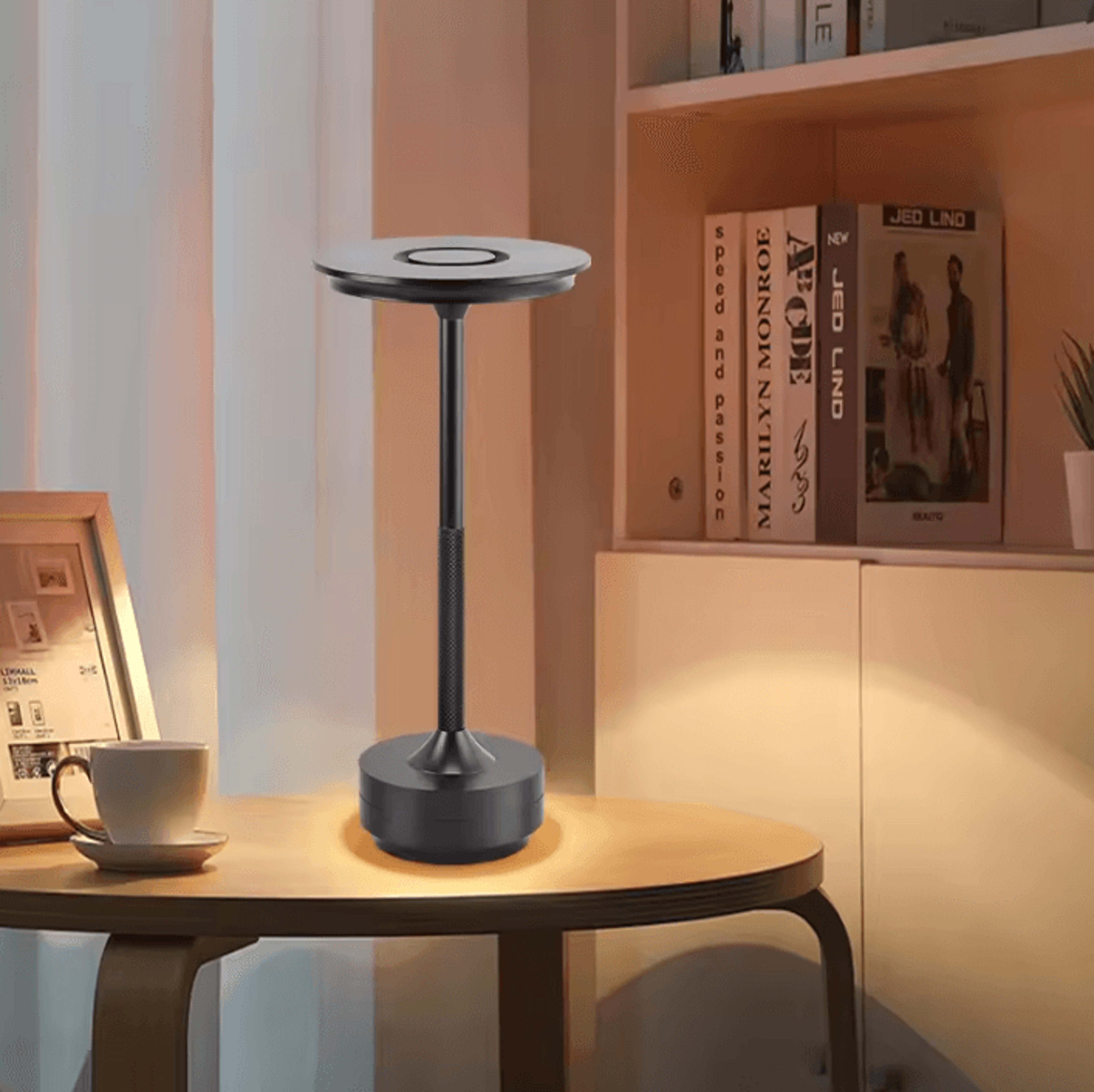 Rechargeable LED Table Lamp USB Touch 3 Color Stepless Dimmable Bedside Light 1