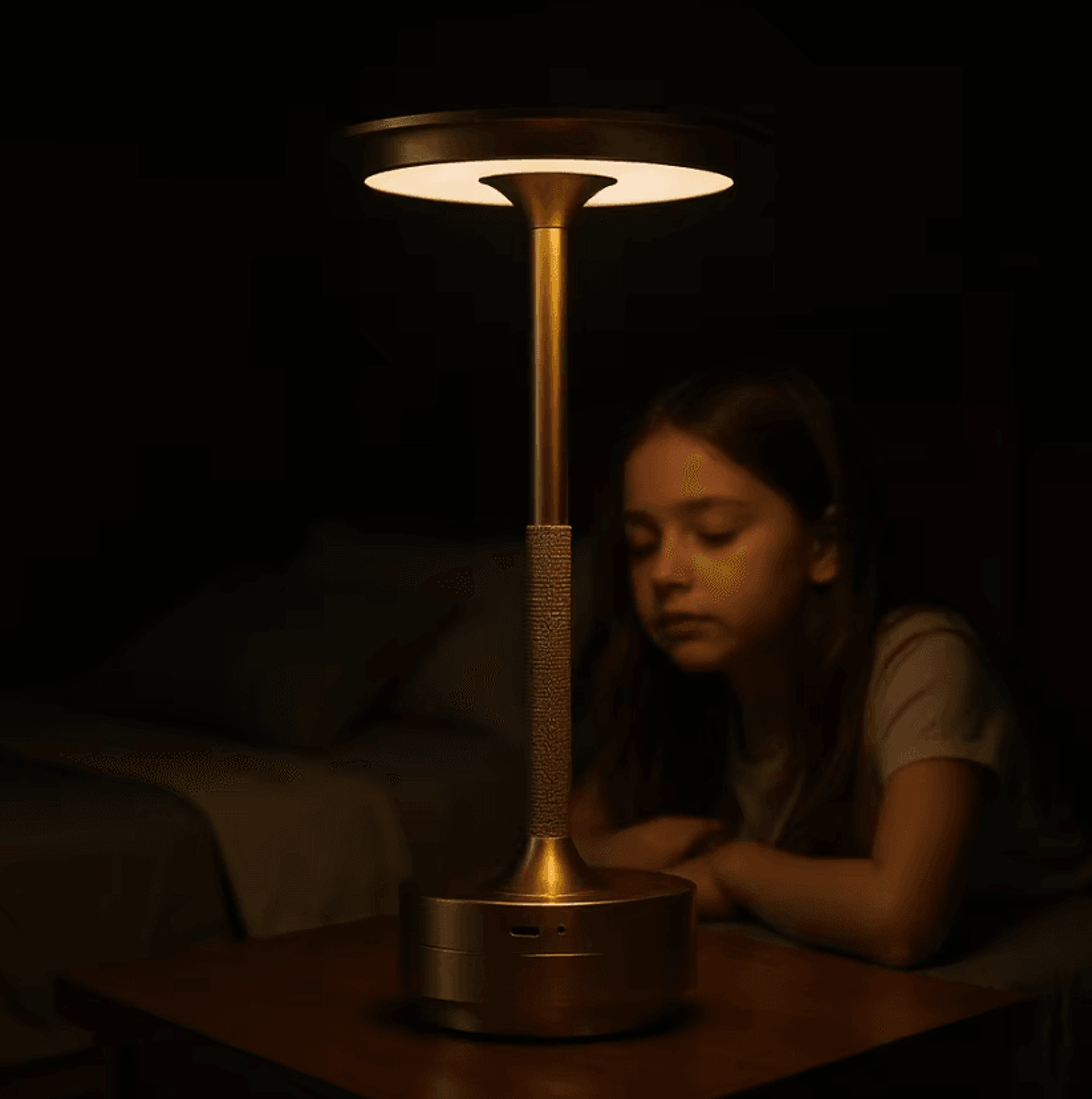 Rechargeable LED Table Lamp With Touch Control 3 Color Dimmable Desk Light 0