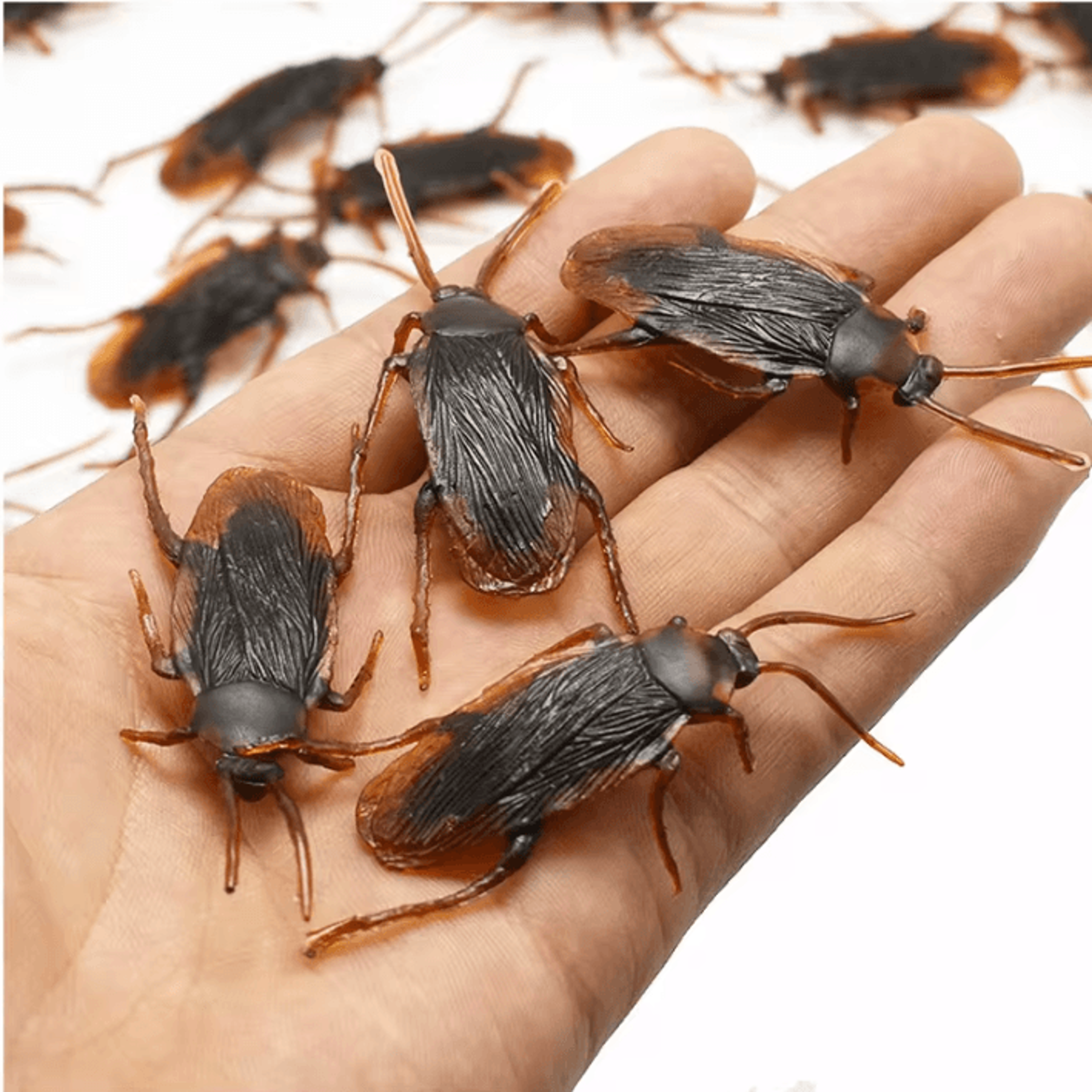 48PCS Realistic Fake Bugs Halloween Prank Insects Decoration Set 3