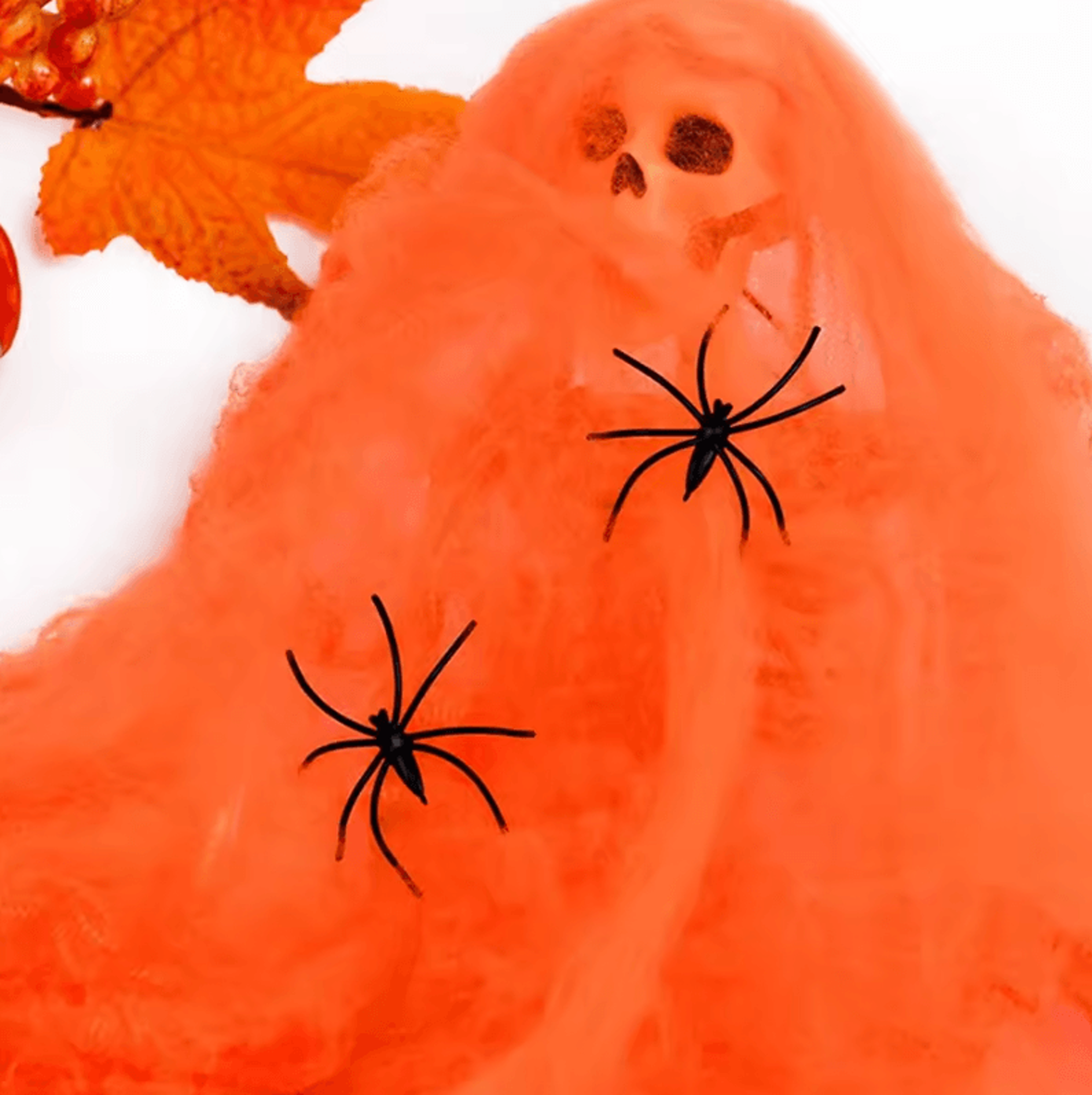 White Stretch Spider Web Halloween Decoration Artificial Cobweb Party Decor 8