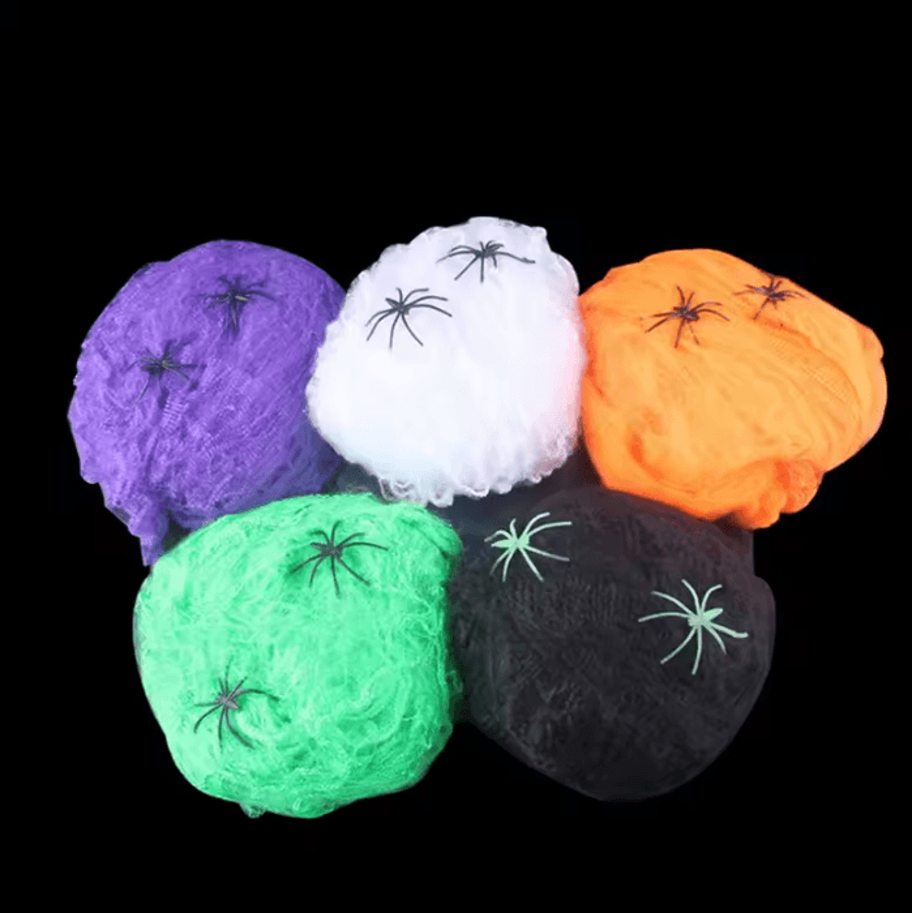 White Stretchy Halloween Spider Web Decoration Haunted House Cobweb Prop 1