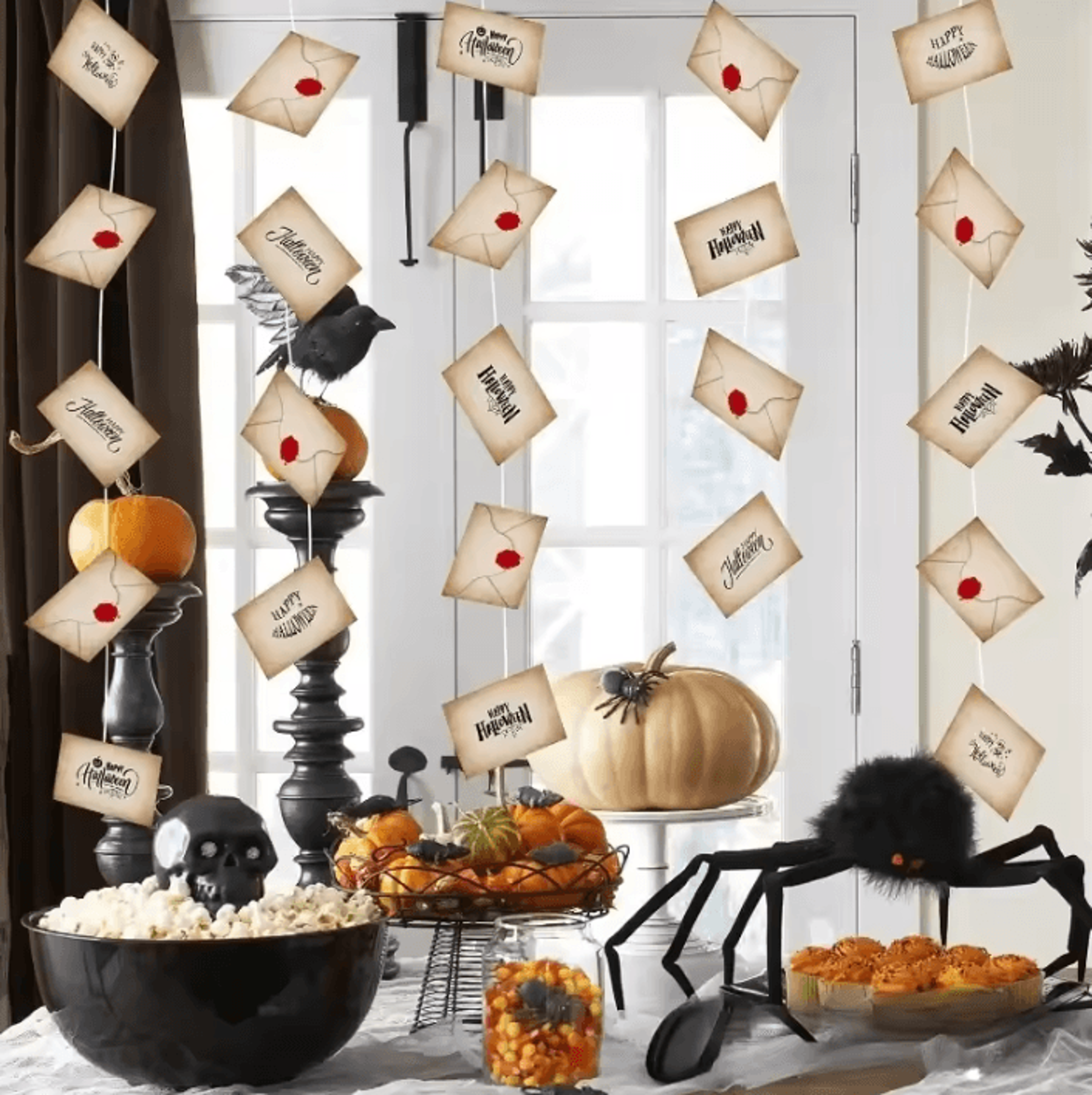 20PCS Magic Wizard Acceptance Letter Garland  Wizard Party Decorations Hanging Banner For Halloween 1