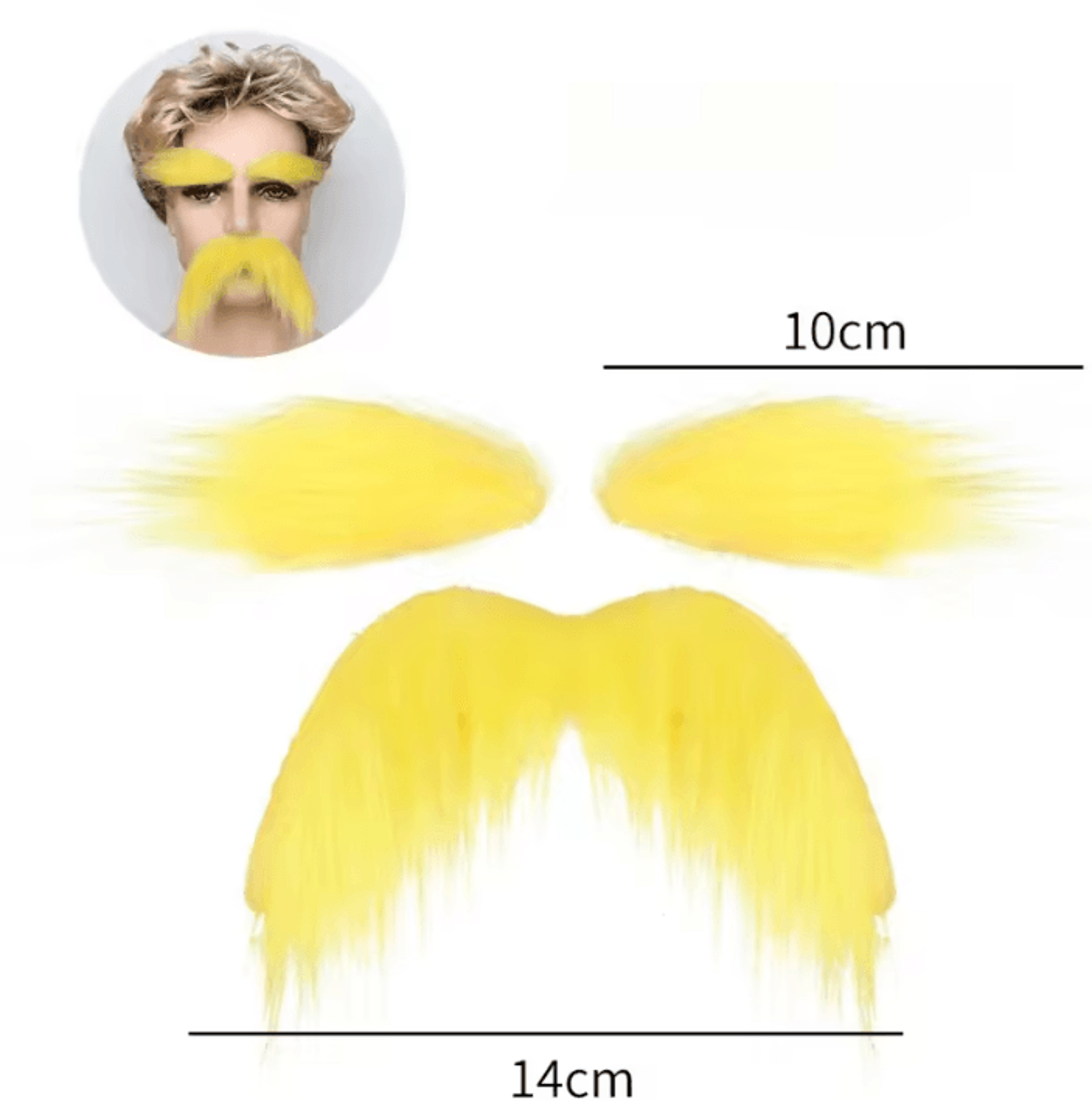 SelfAdhesive Fake Mustache  Eyebrow Set  Fake Mustache Beard Kit For Cosplay Costumes  Parties 3