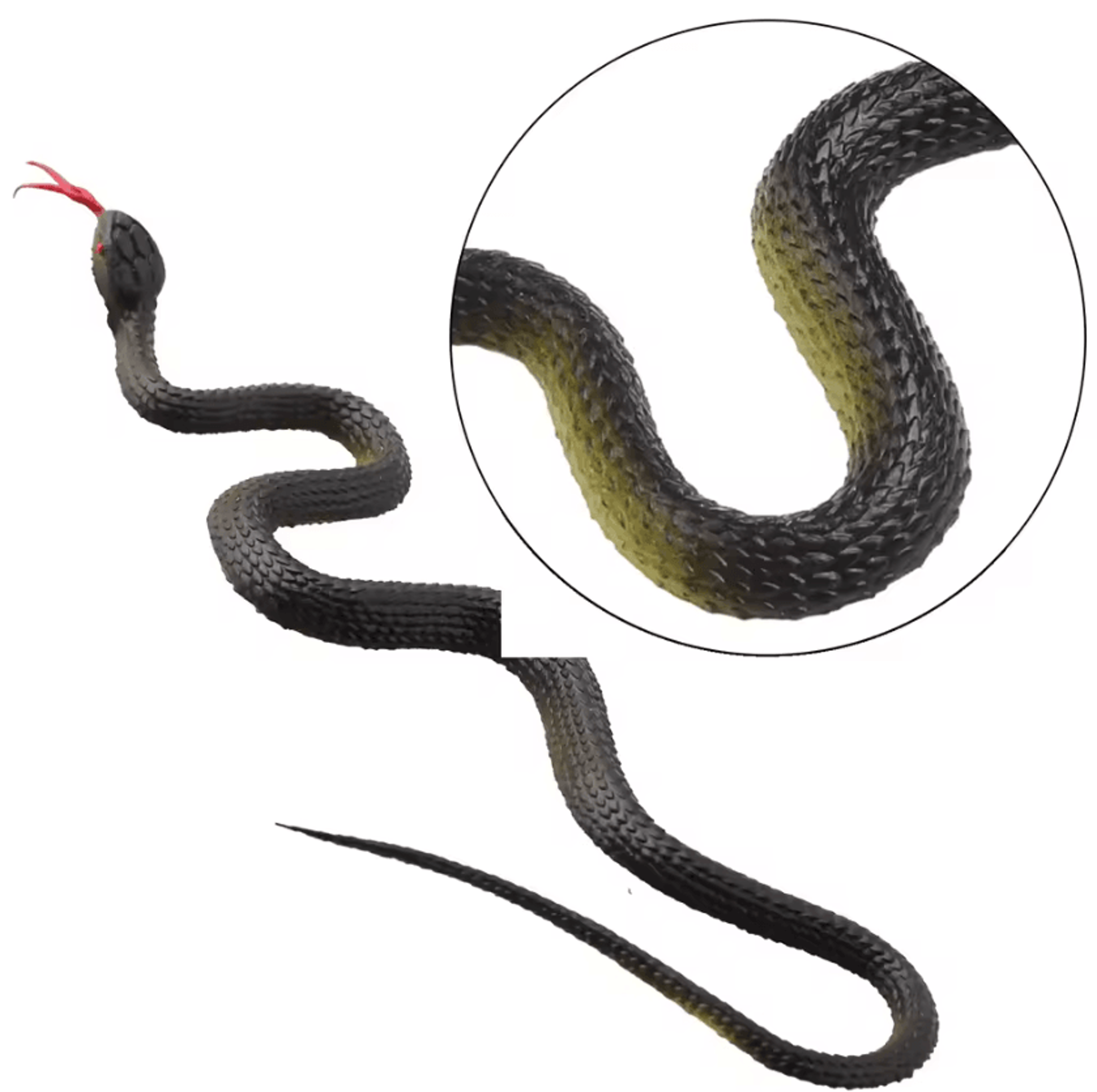 45cm Realistic Rubber Snake Toy  Fake Snake Toy For Halloween Pranks  Garden Decor 2