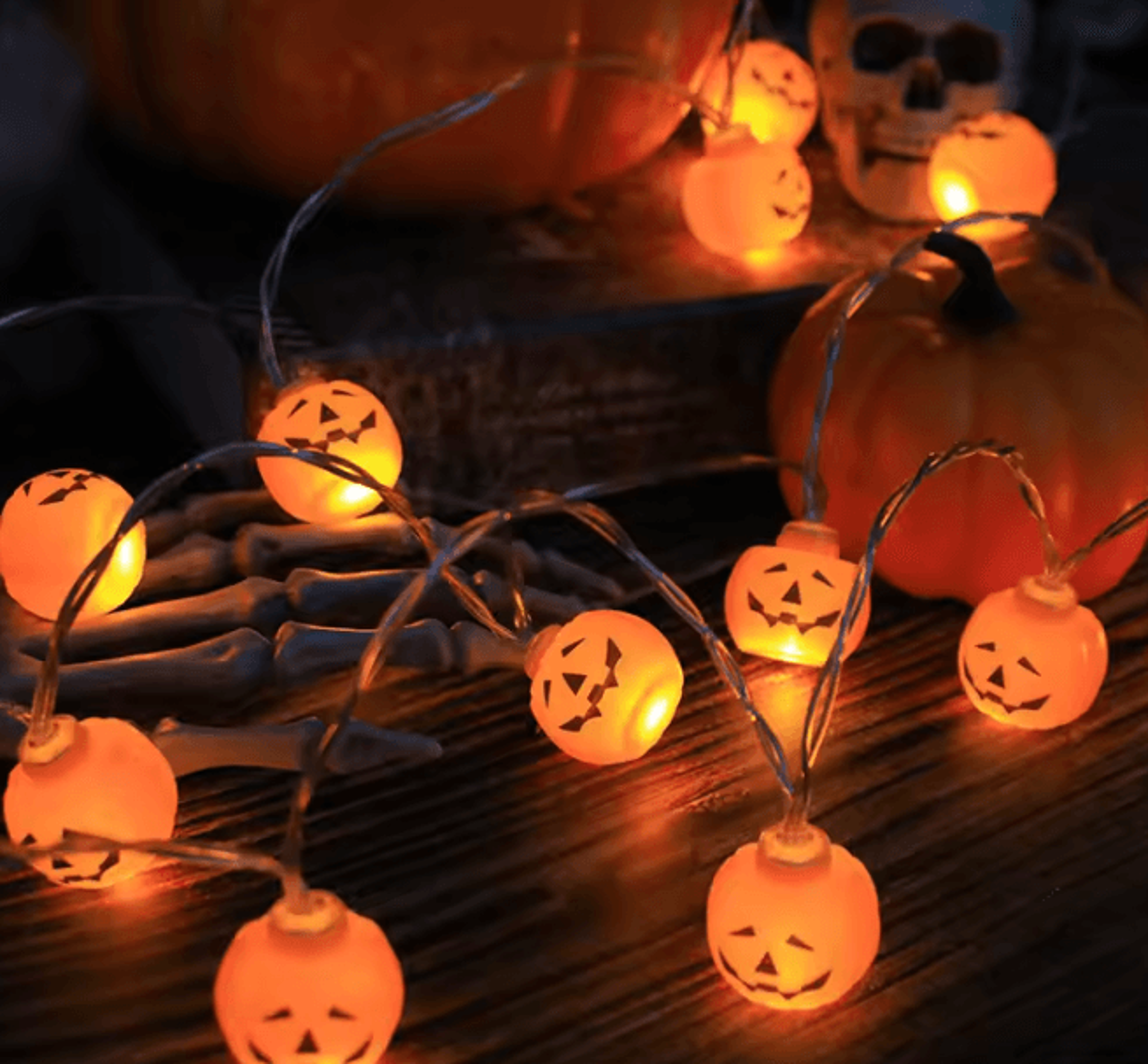 Halloween LED String Lights  Halloween String Lights Pumpkin Skull  Eyeball Party Decorations 3