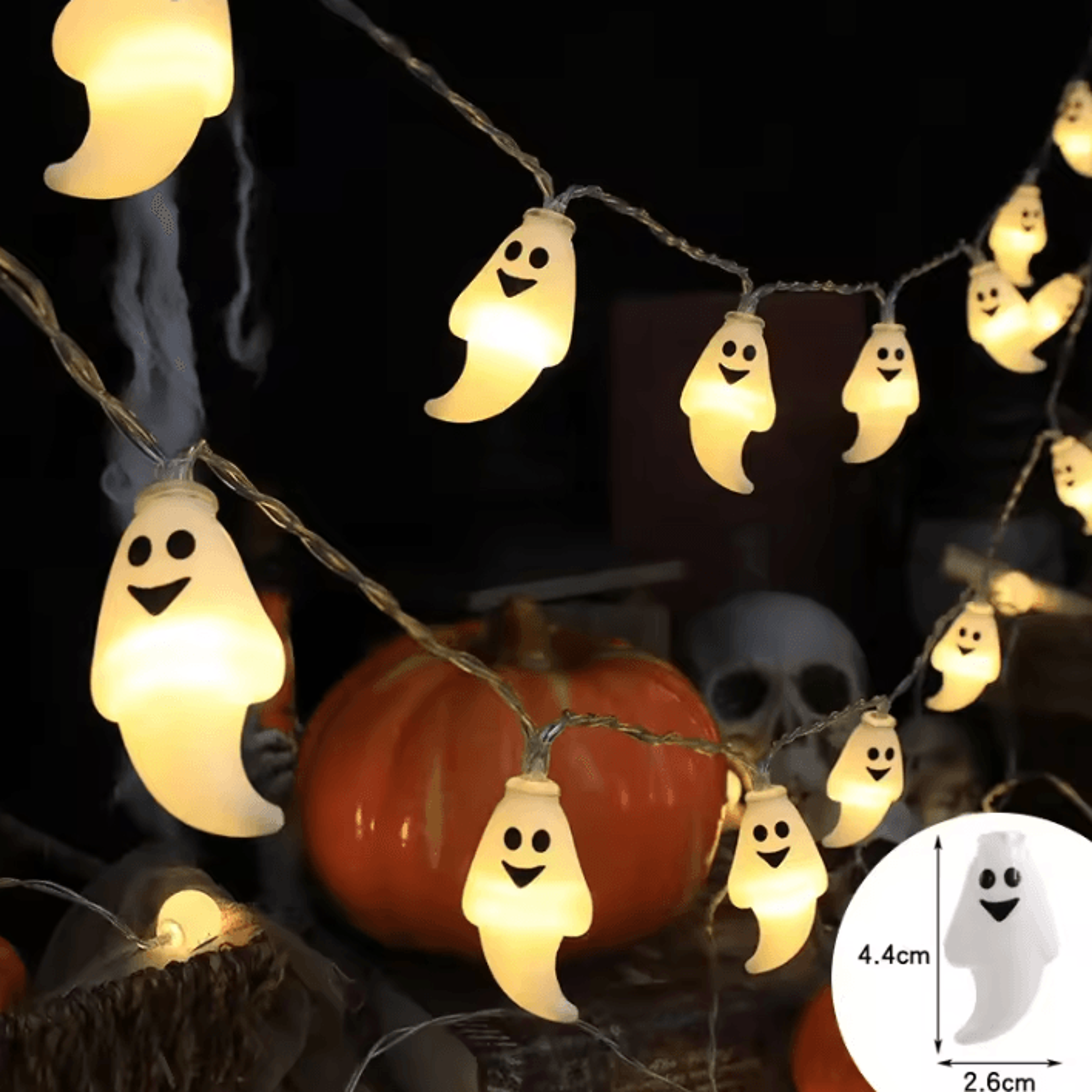 Halloween LED String Lights  Halloween String Lights Pumpkin Skull  Eyeball Party Decorations 6