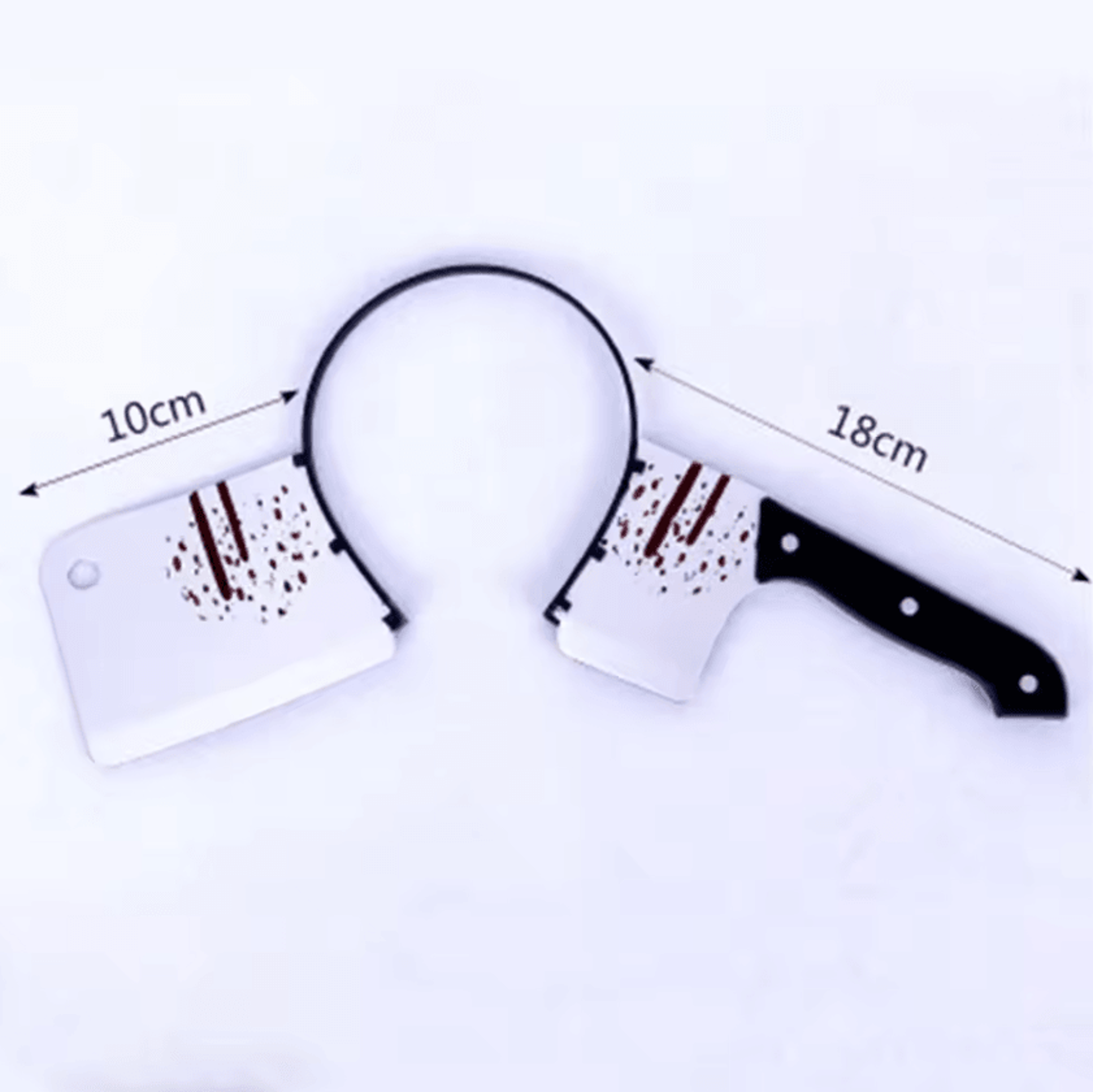 Fake Bloody Weapon Headband  Halloween Headband Horror Costume Accessory For Parties  Cosplay 4