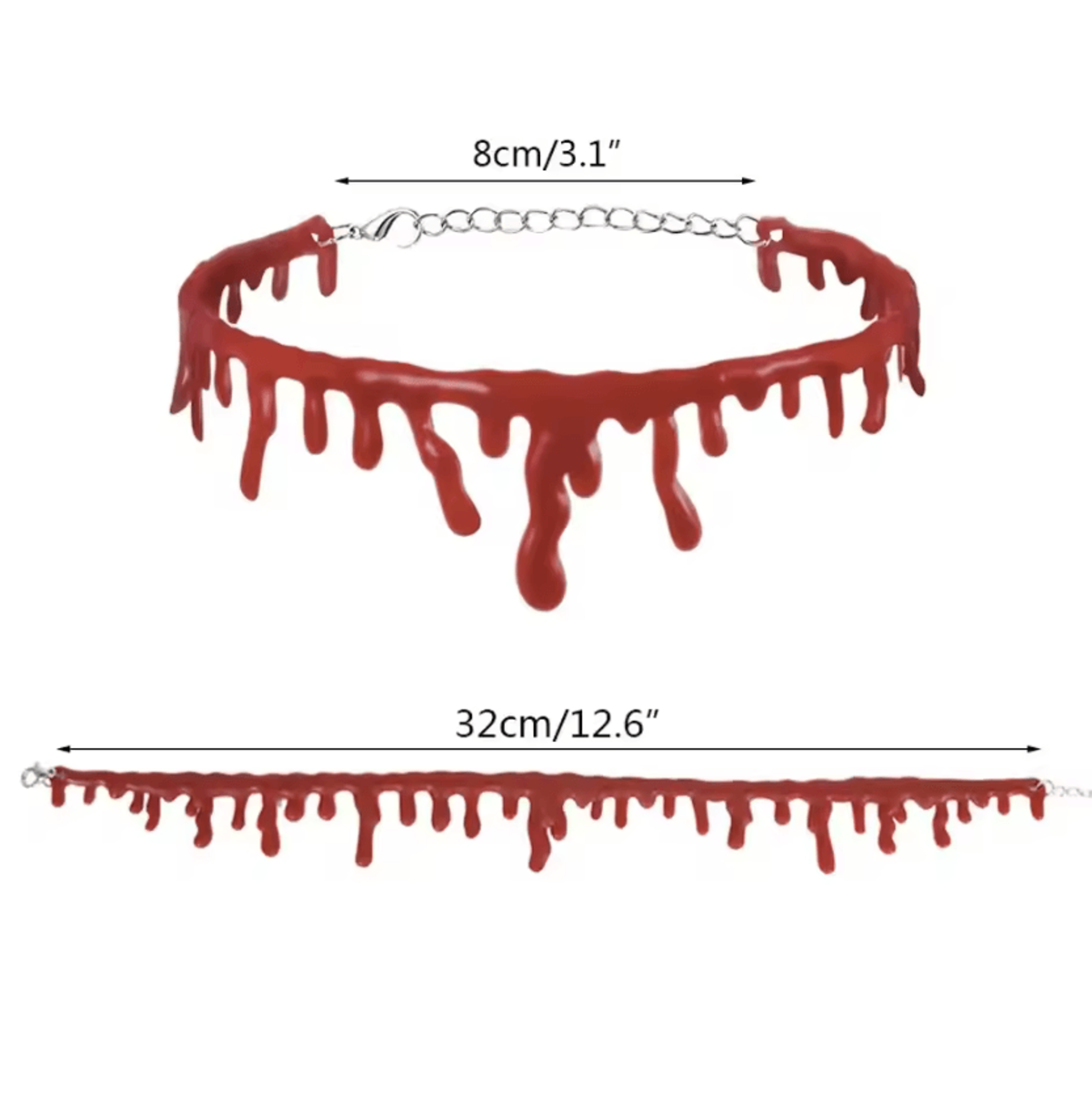 Halloween Dripping Blood Choker  Blood Choker Necklace Horror Vampire Costume Accessory 1