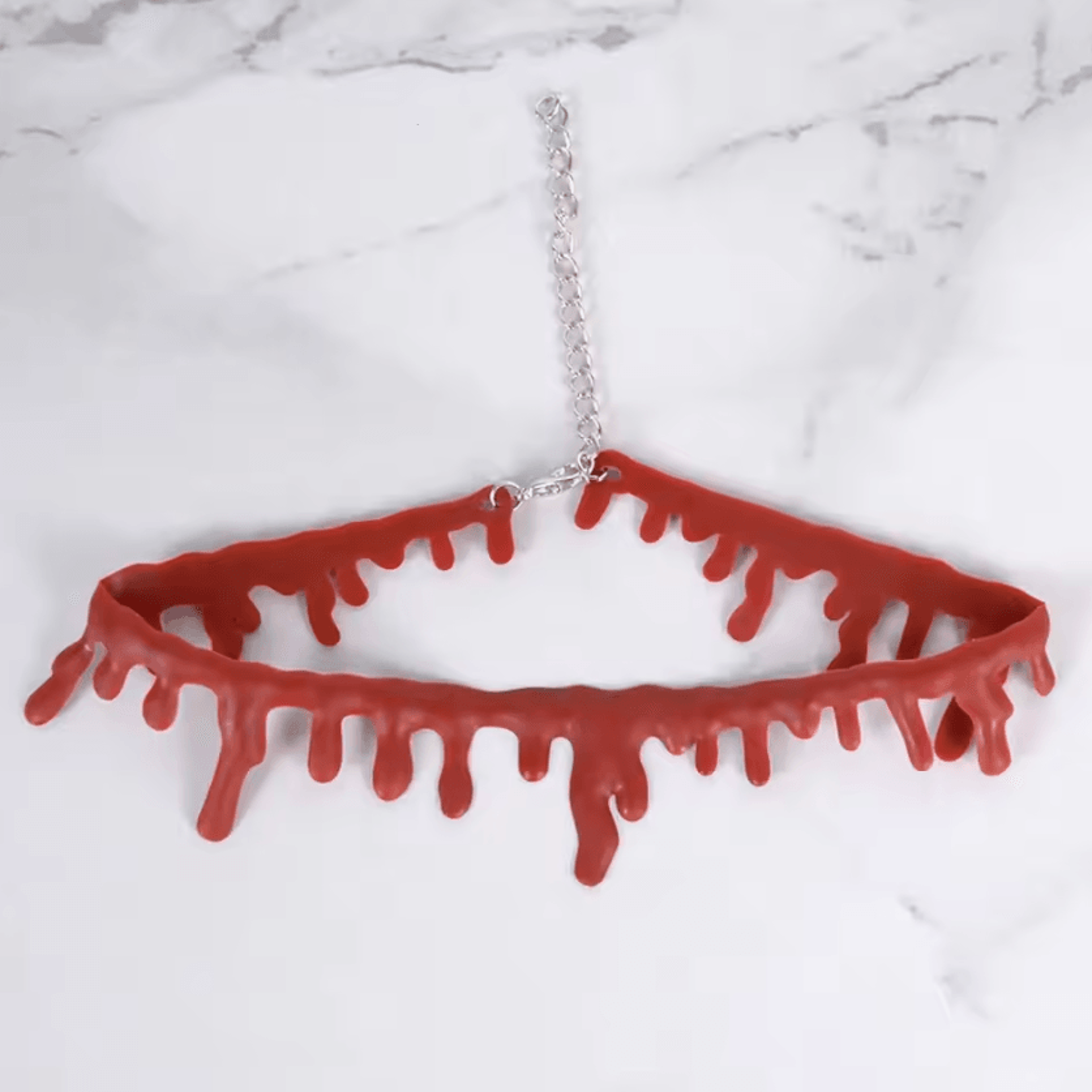 Halloween Dripping Blood Choker  Blood Choker Necklace Horror Vampire Costume Accessory 2