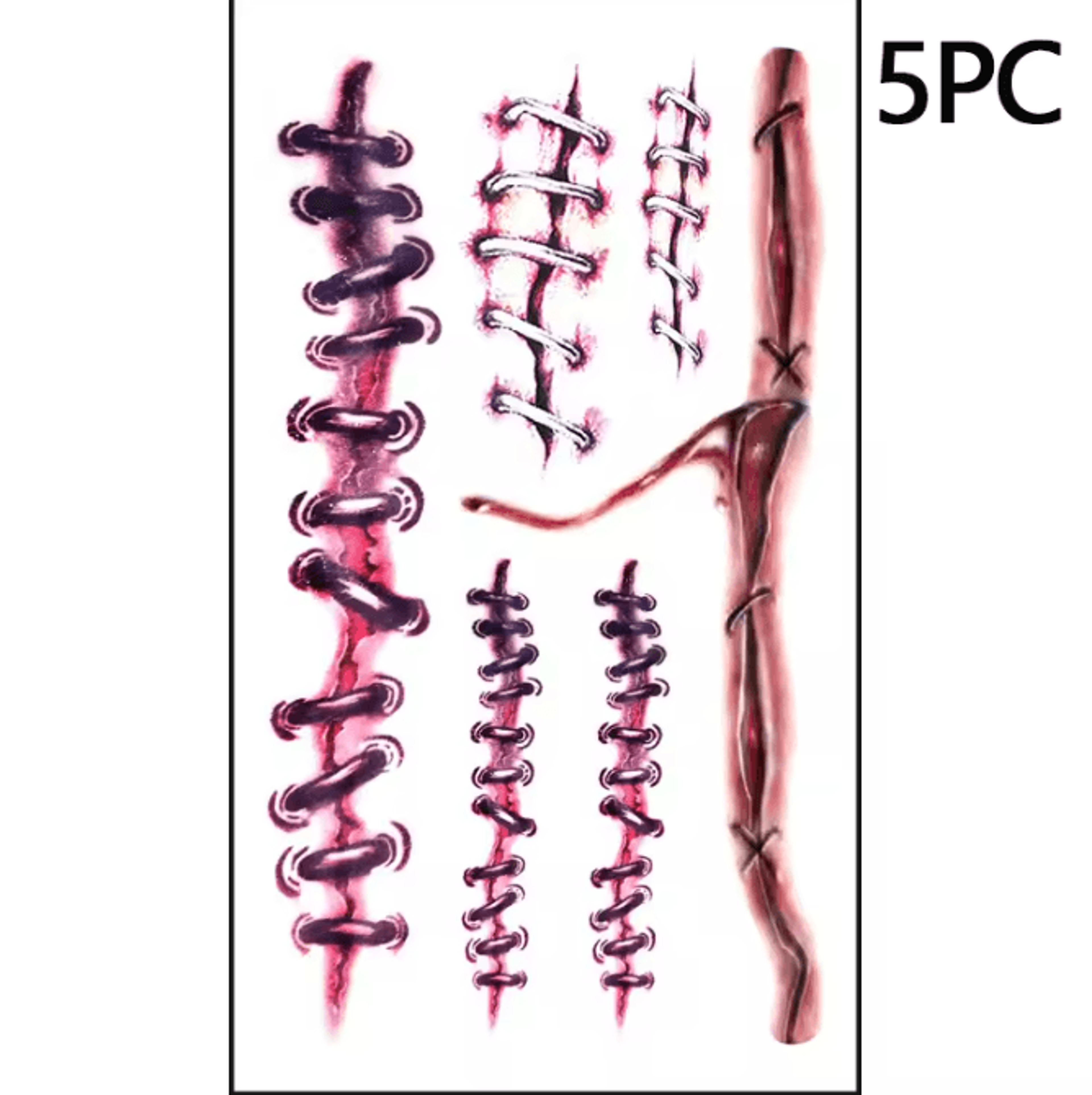Halloween Scar Temporary Tattoo Stickers  Scar Temporary Tattoos Waterproof Blood FX For Cosplay  H 14