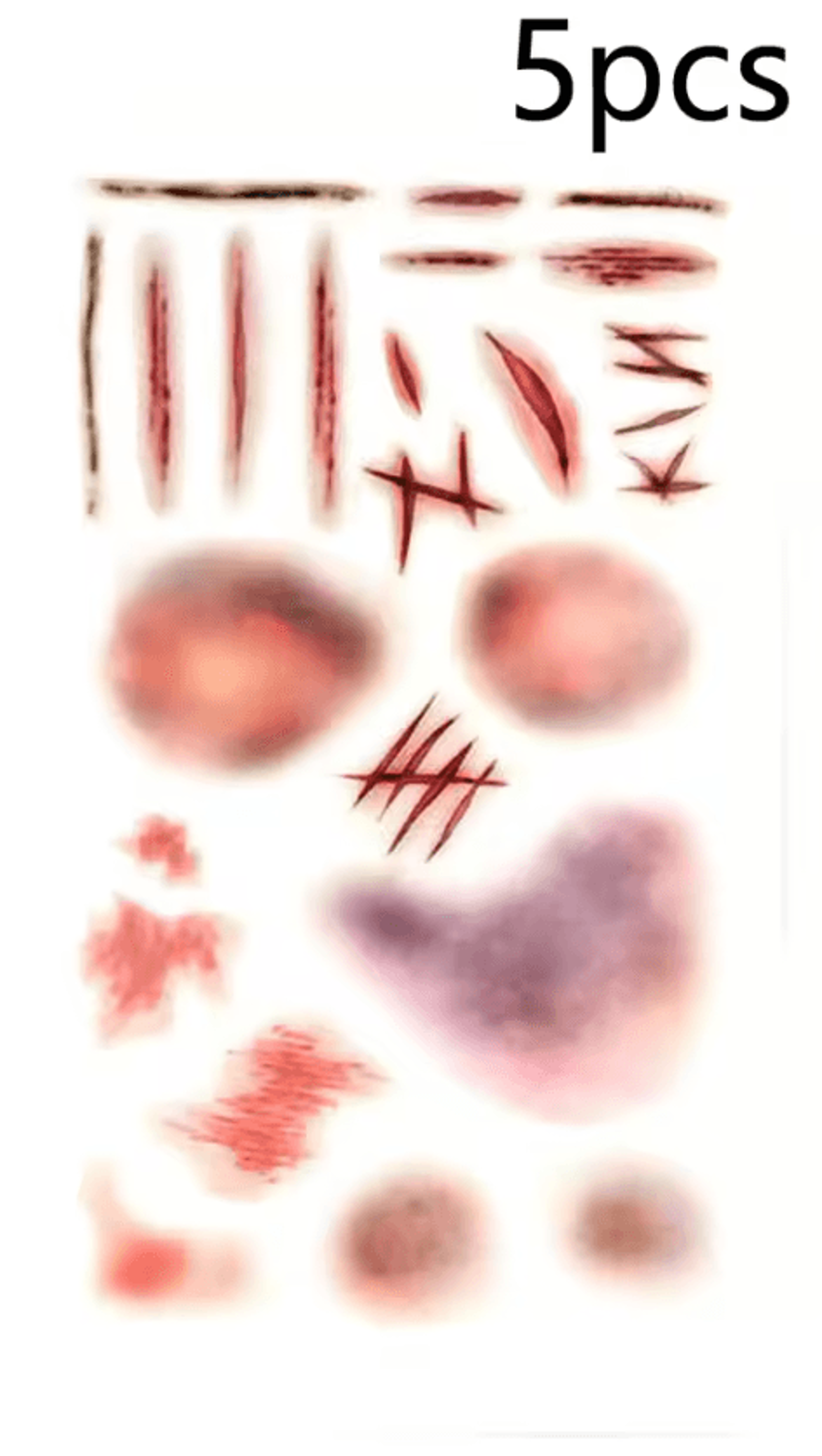 Halloween Scar Temporary Tattoo Stickers  Scar Temporary Tattoos Waterproof Blood FX For Cosplay  H 6