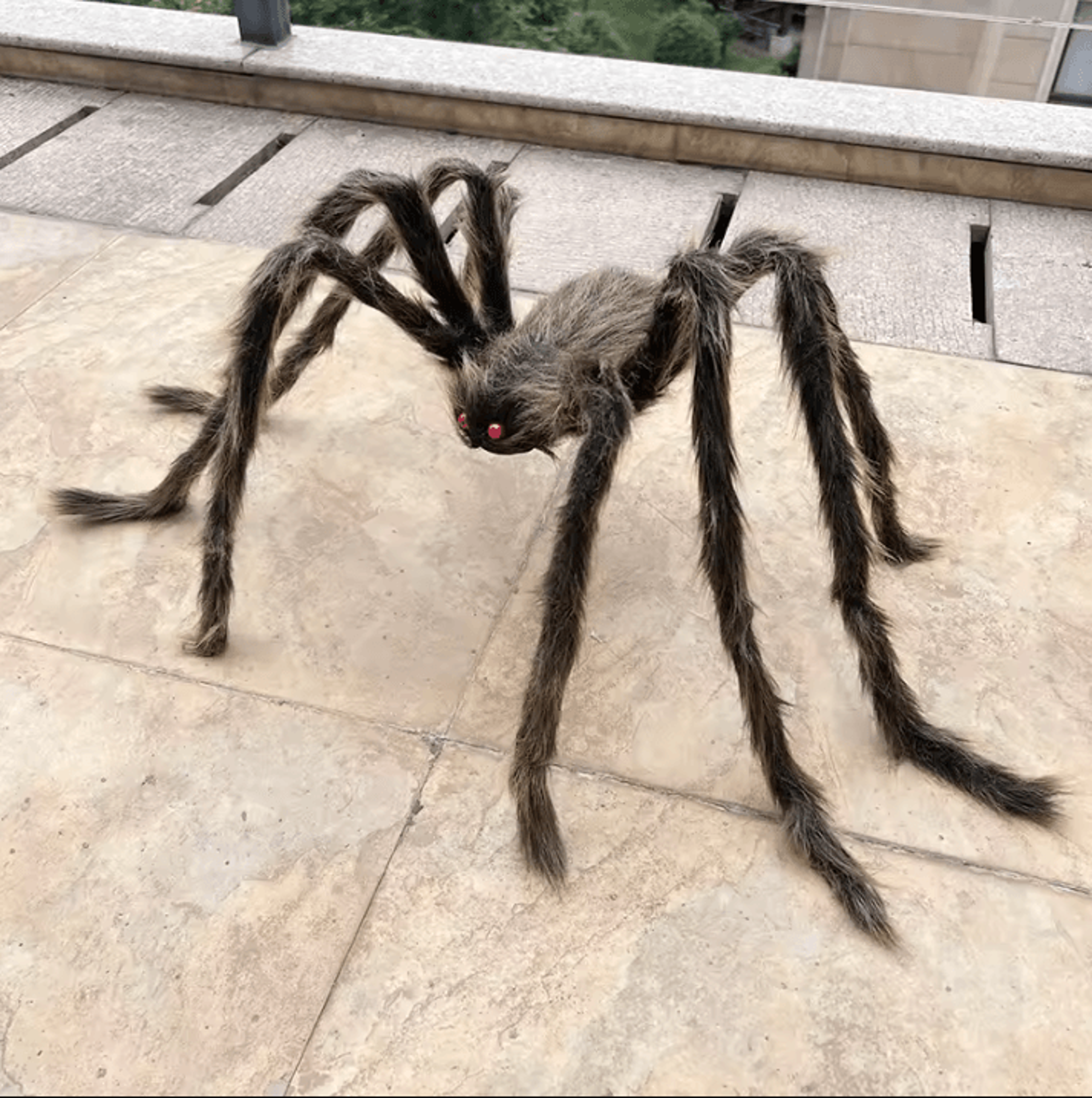 Giant Black Plush Spider  Halloween Giant Spider Scary Decoration For Haunted House  Outdoor Decor 1