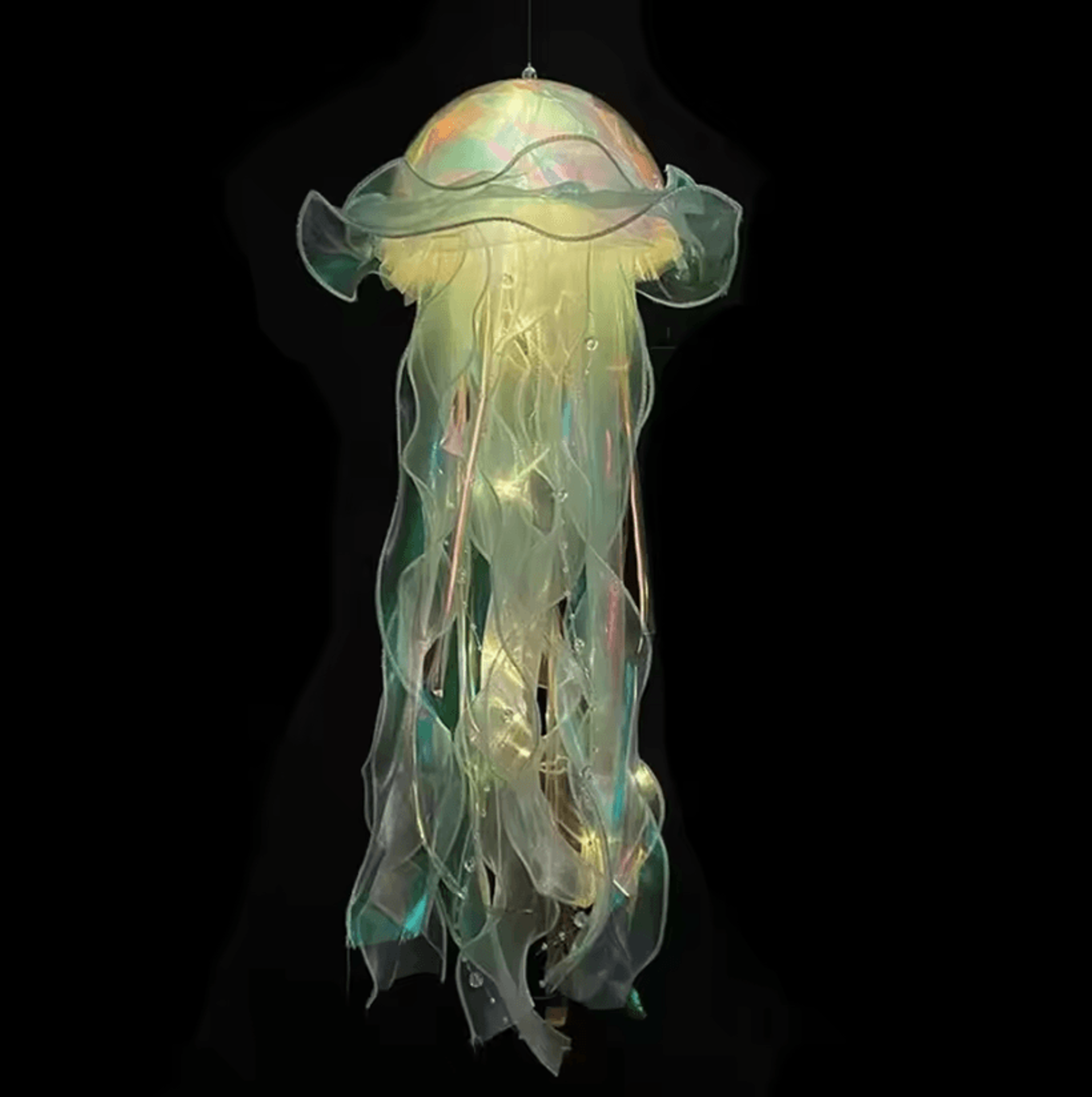 DIY Jellyfish Lantern  Jellyfish Lamp Under The Sea Decorative Light For MermaidThemed Rooms  Parti 6
