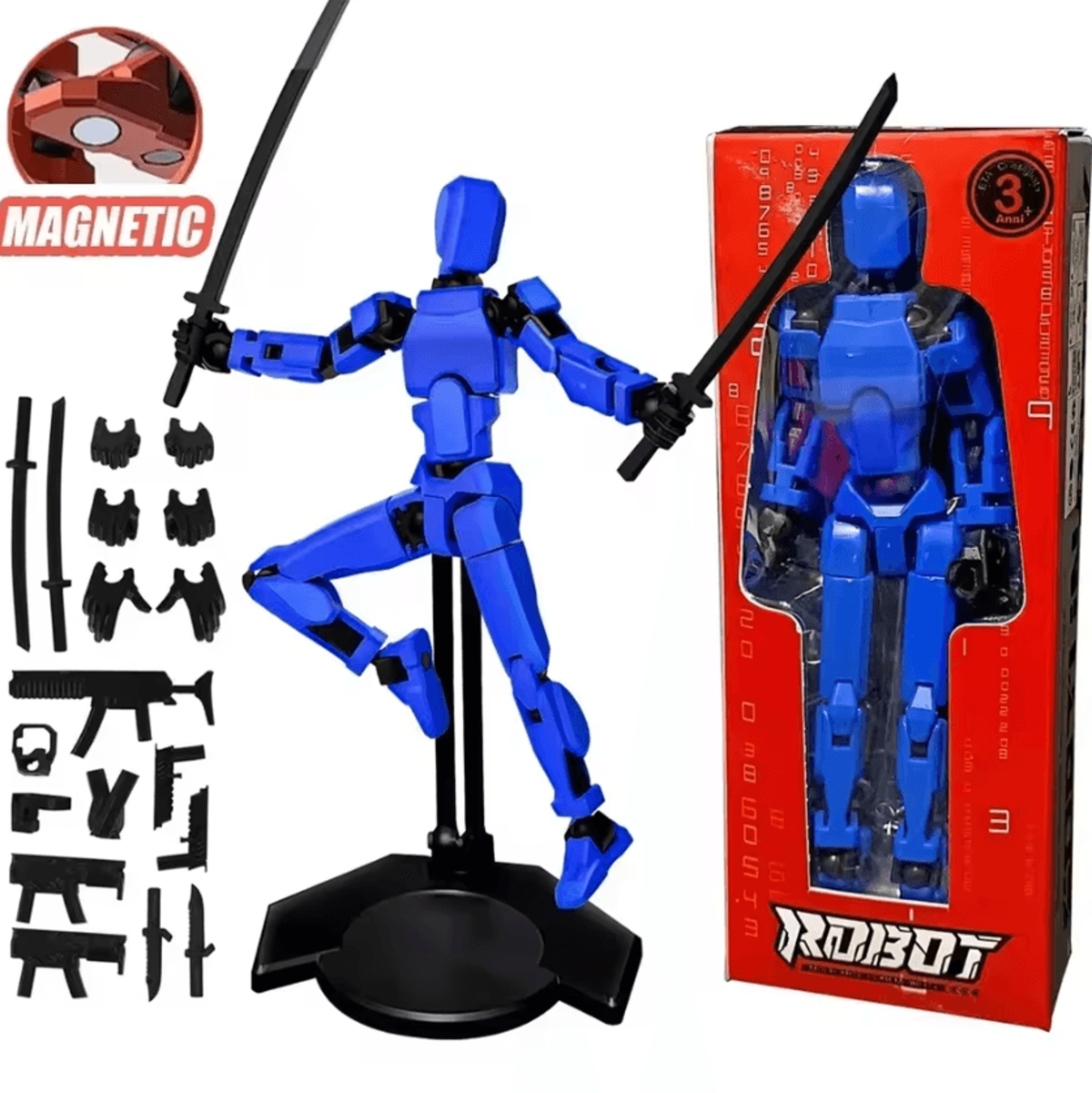 T13 Movable Action Figure  13 Joint Action Figure Poseable Robot Action Figure With Display Stand 1