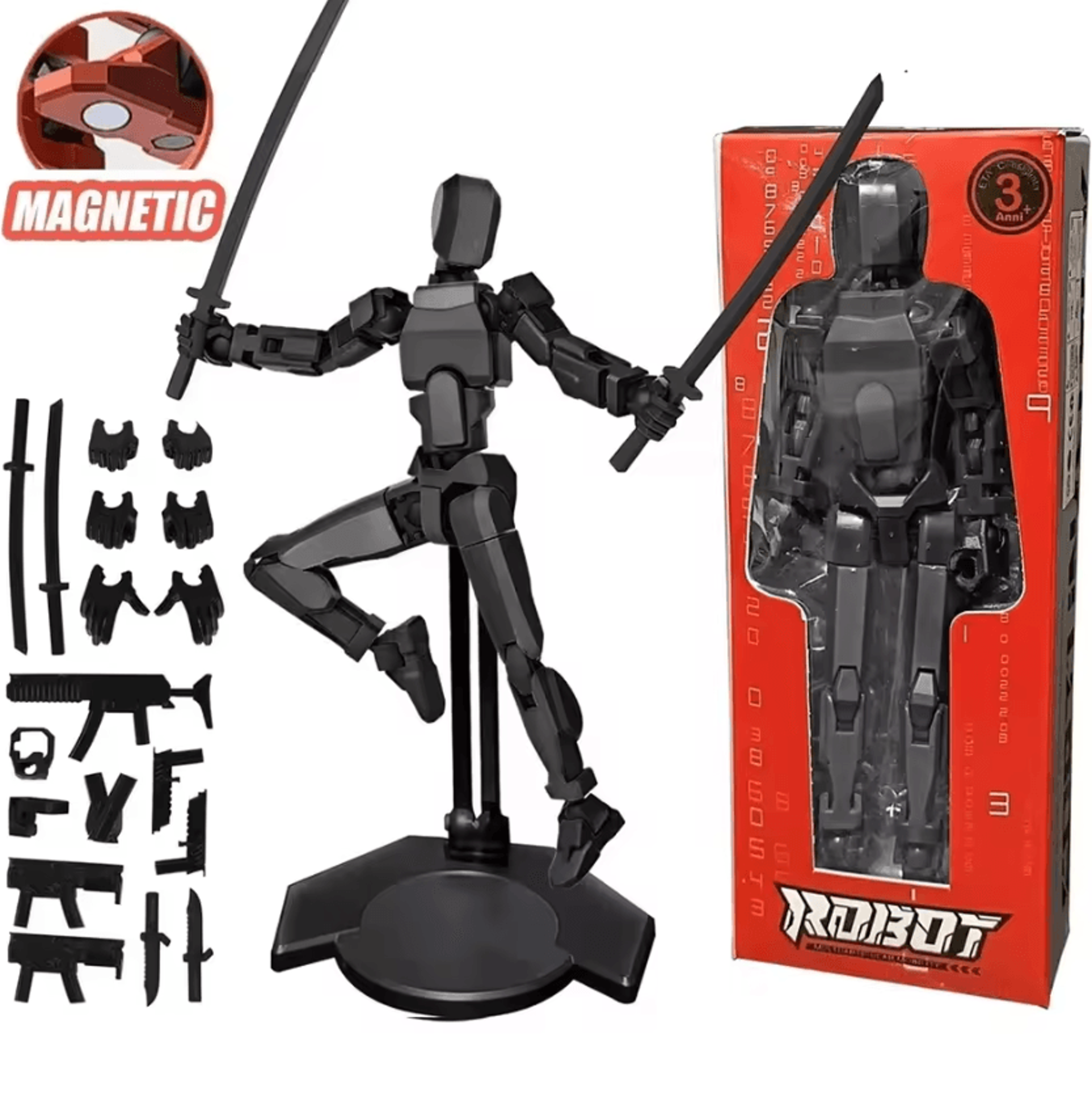 T13 Movable Action Figure  13 Joint Action Figure Poseable Robot Action Figure With Display Stand 5