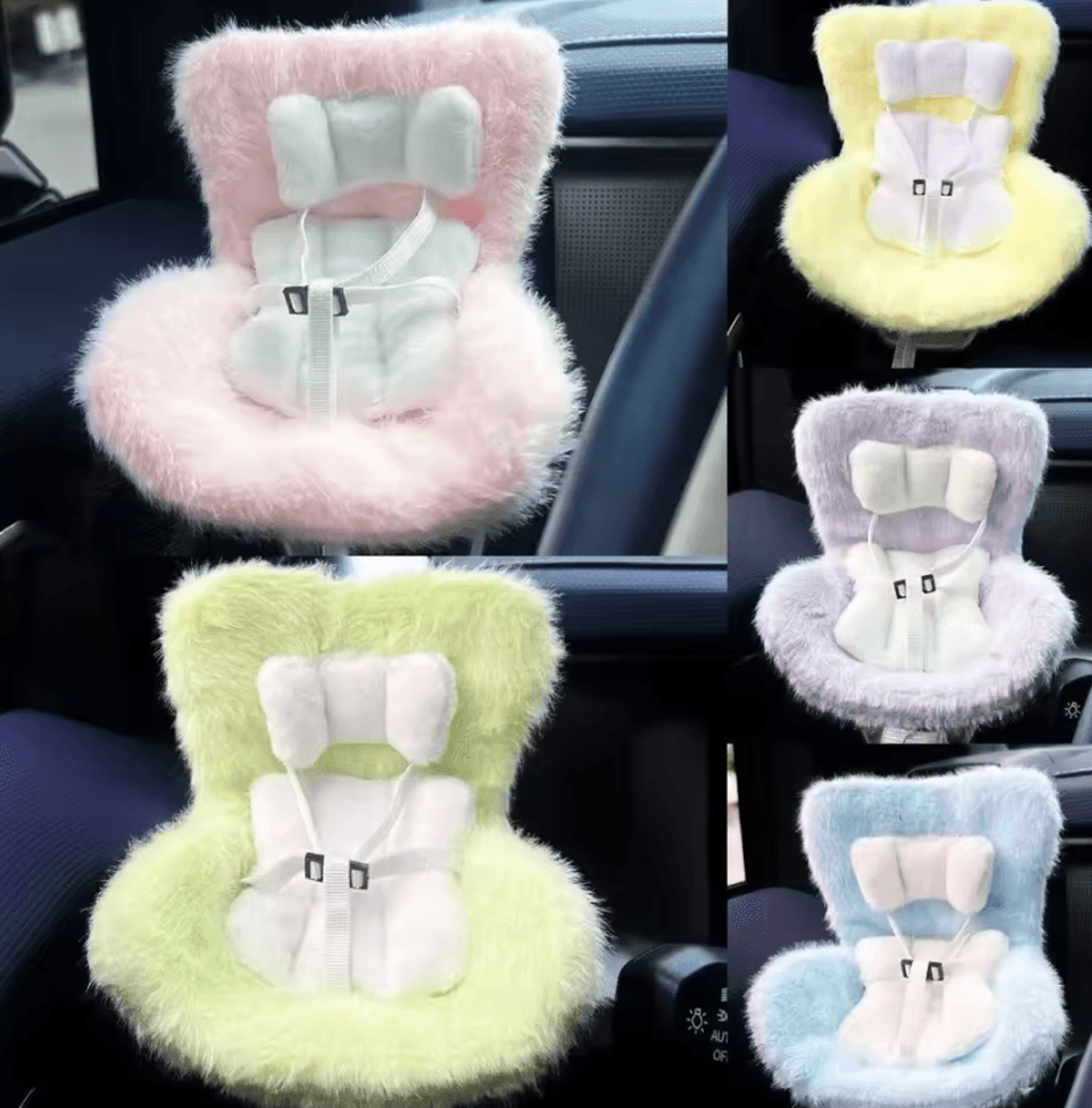 Mini Doll Car Safety Seat  Doll Car Seat Car Interior Doll Accessory For 17CM Plush Figures 1