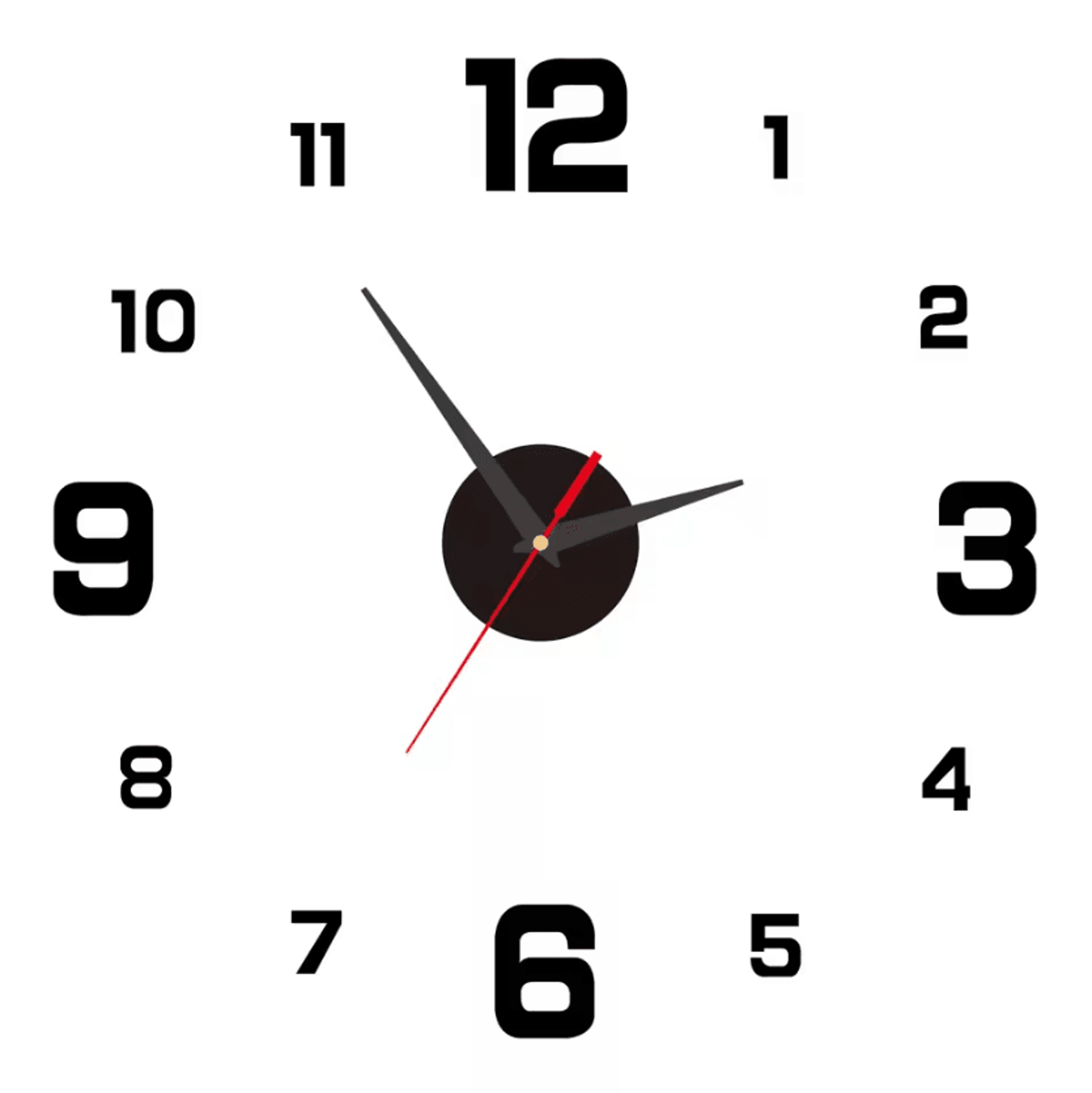 DIY 3D Frameless Wall Clock  3D Wall Clock Silent Modern Wall Clock For Living Room  Office 3