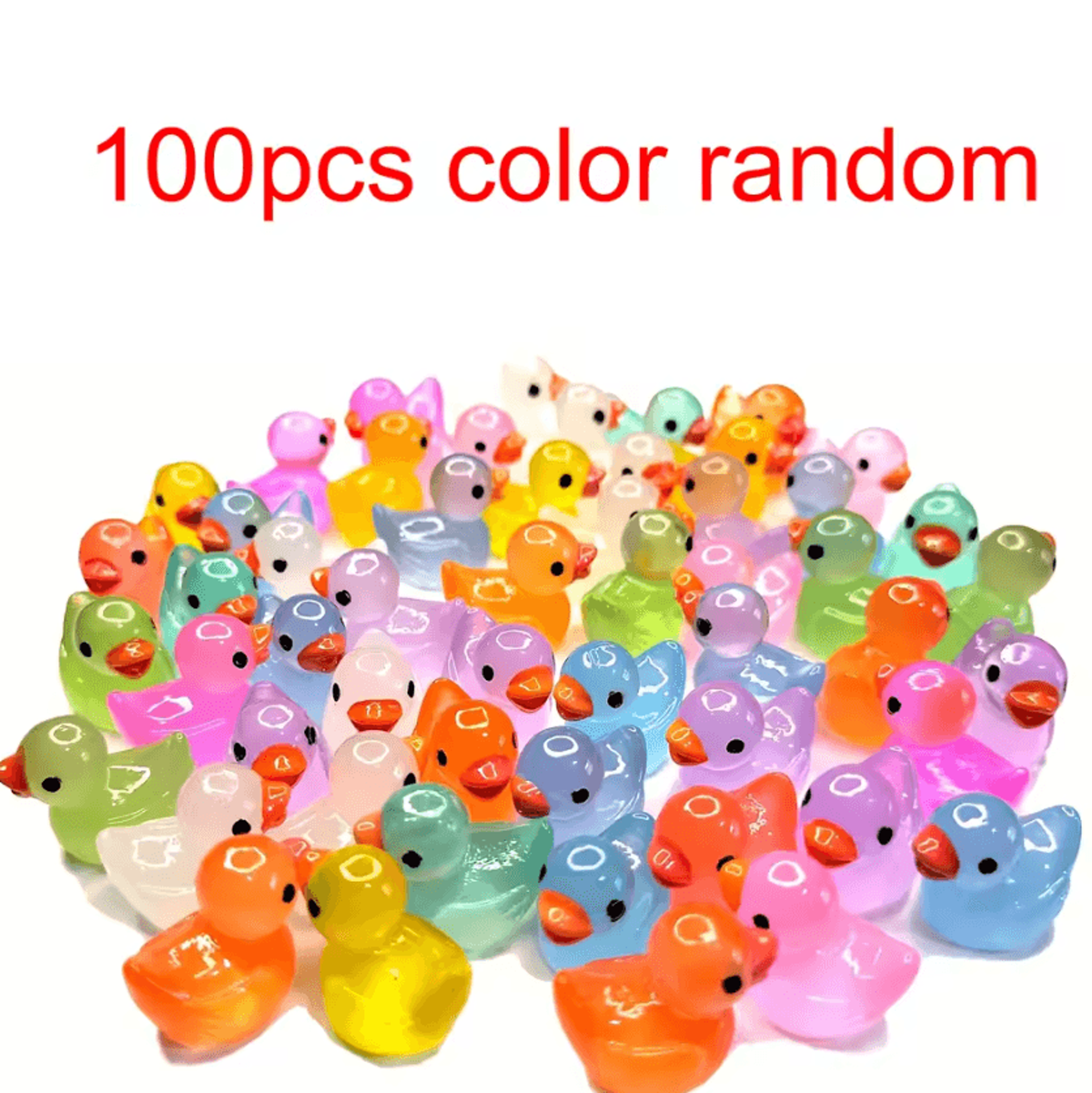 Glow In The Dark Mini Duck Figurines  Luminous Mini Ducks Miniature Duck Figures For Fairy Gardens  5