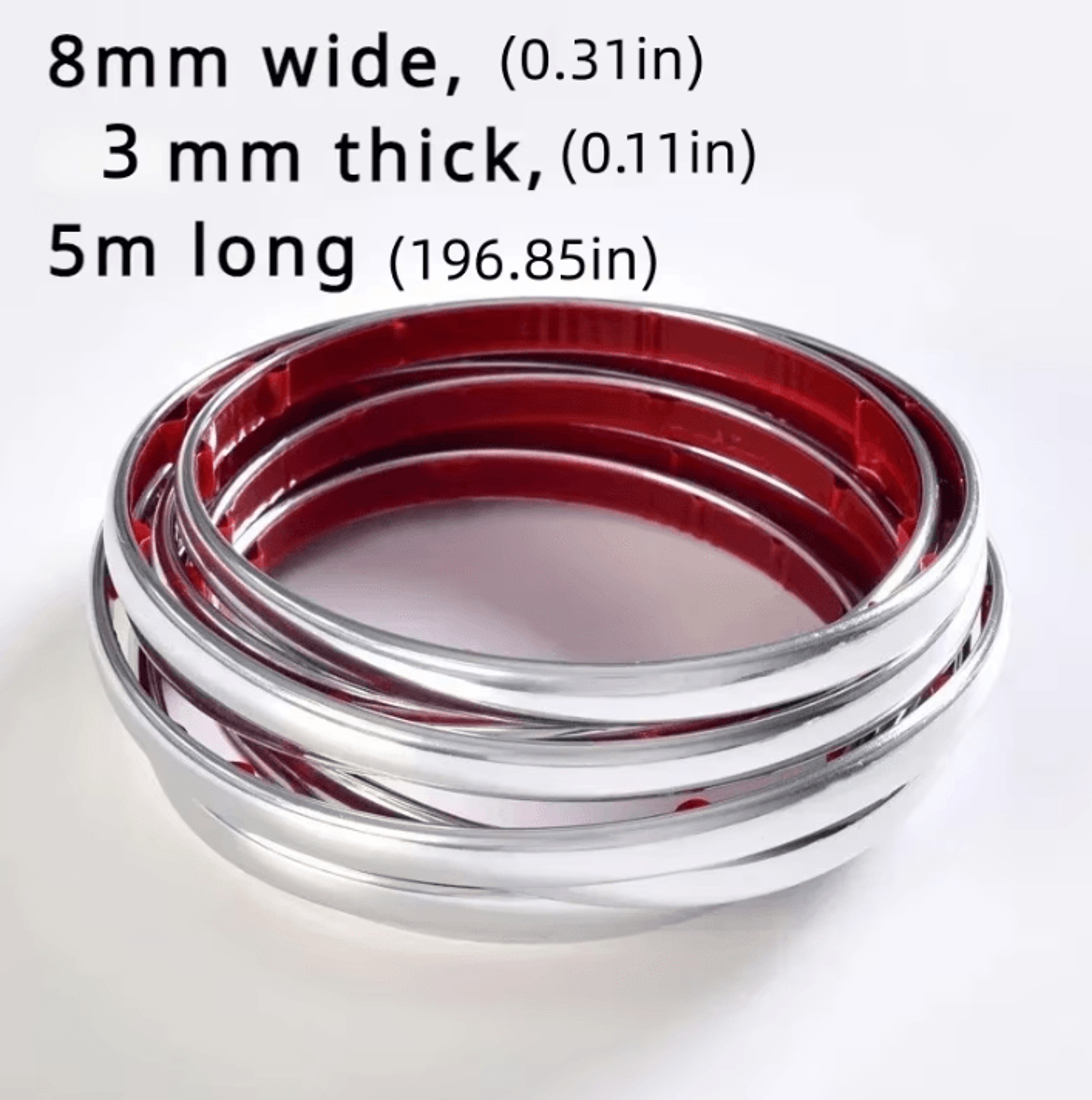 5M Self Adhesive PVC Molding Trim  Flexible Mirror Frame  Wall Decor Strip 1