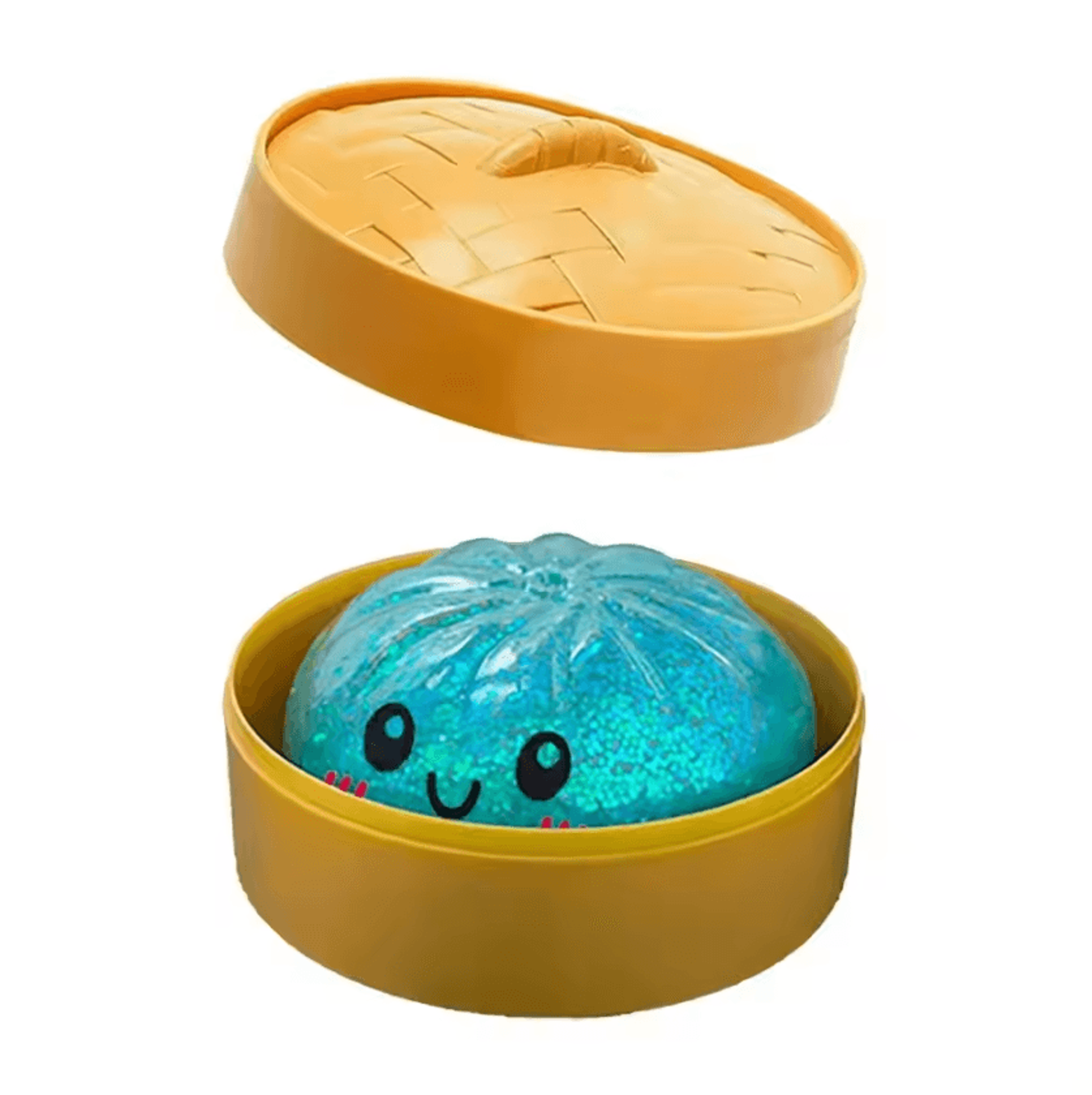 Dumpling Squishy Stress Ball With Bamboo Steamer  Slow Rebound Sensory Squeeze Toy 2