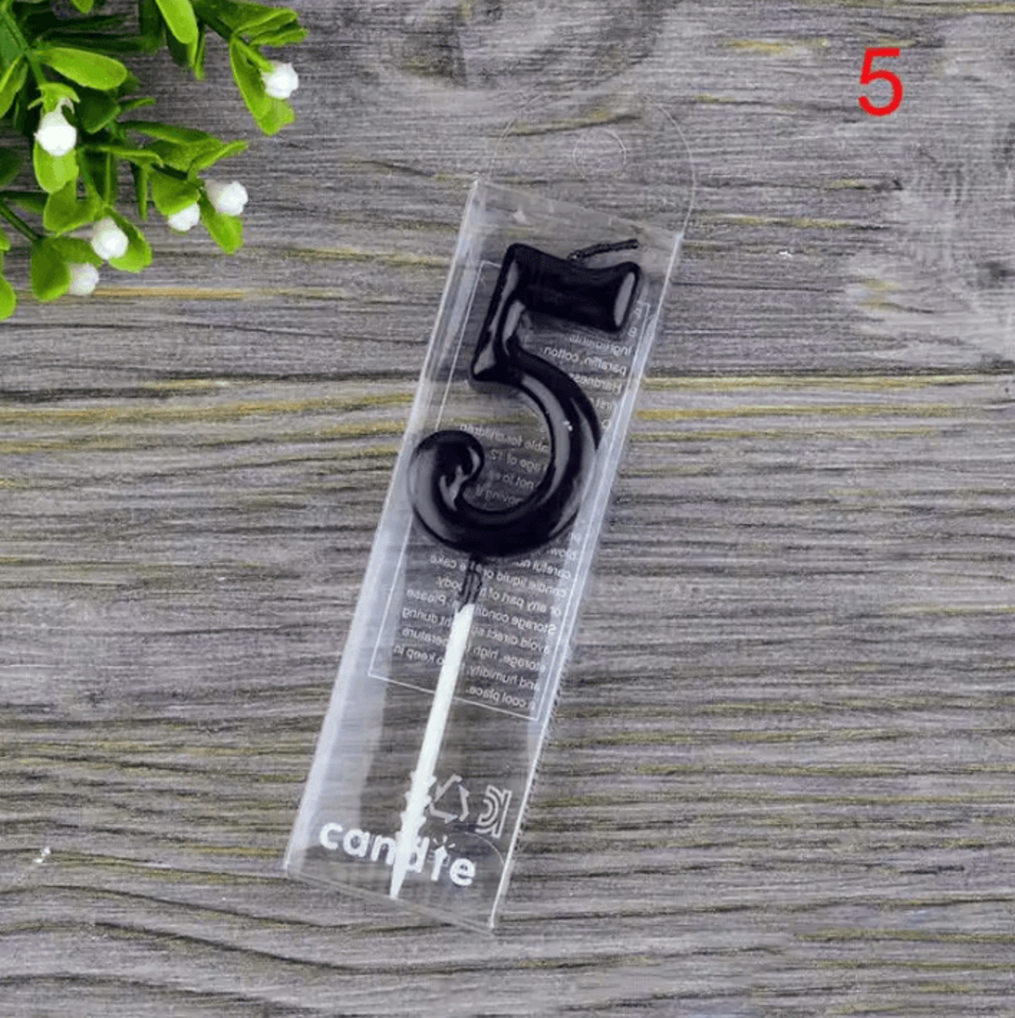 Black Number Birthday Candle 09  Stylish Numeral Cake Candle For Parties 7